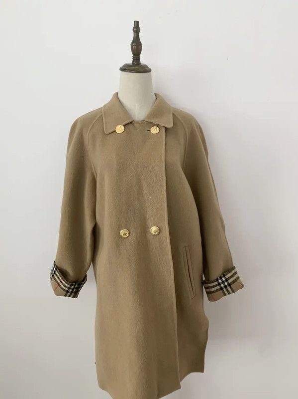 Burberry Burberry Khaki Wool Women's Coat Size M Size M / US 6-8 / IT 42-44 - 1 Thumbnail