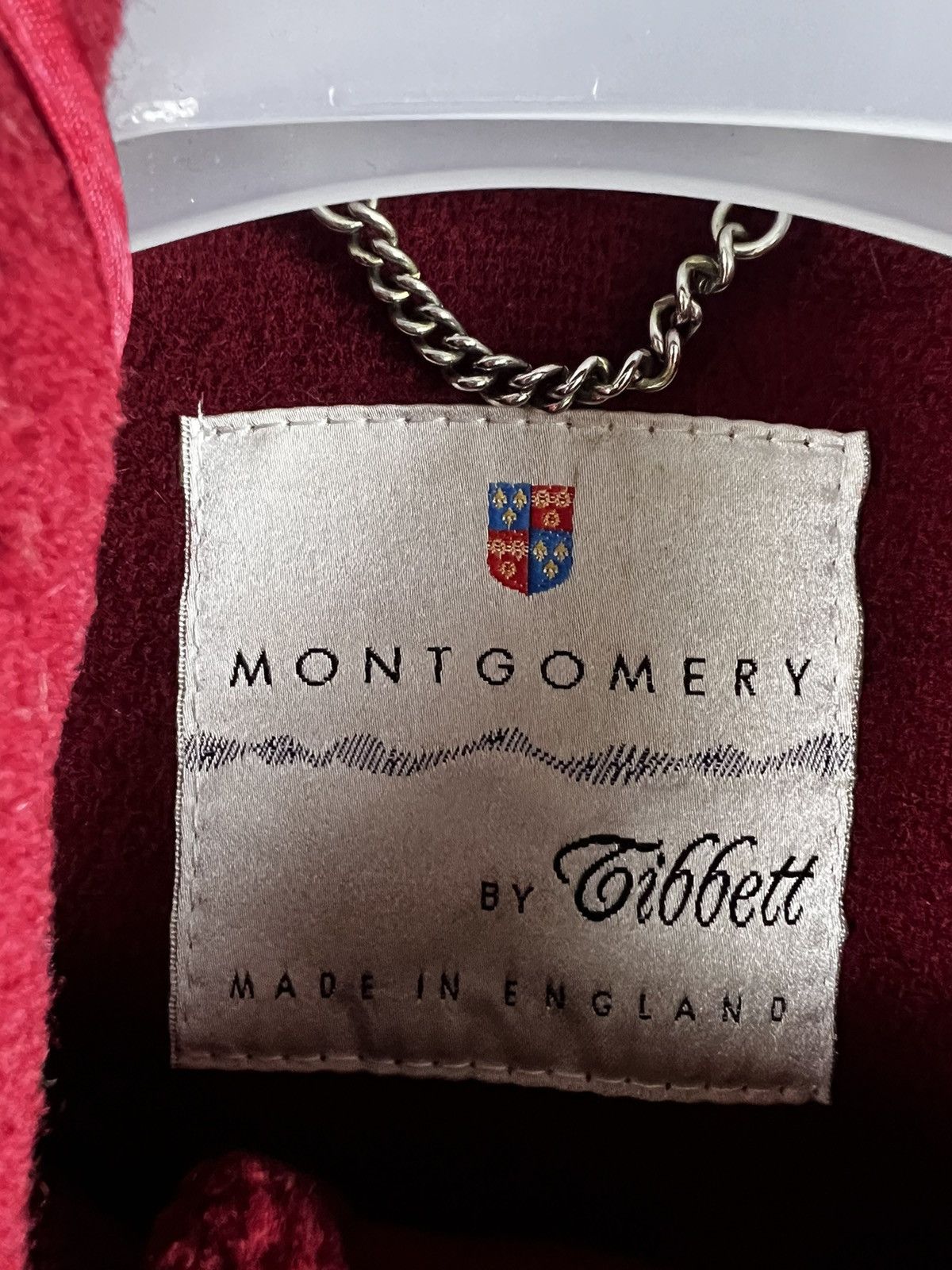 New England Outerwear 🔥 Red Herringbone Montgomery Duffle coat Size US L / EU 52-54 / 3 - 6 Thumbnail