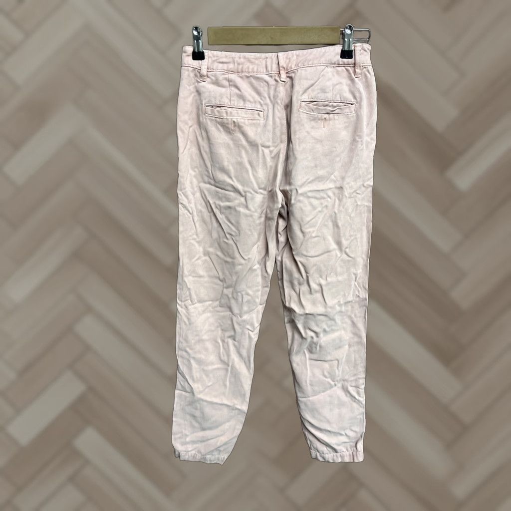 Anthropologie Anthropologie Pants Womens 27 Pink Tapered Lyocell Pleated Crop Fall Spring Summer Winter Size 42" / US 20 - 1 Thumbnail