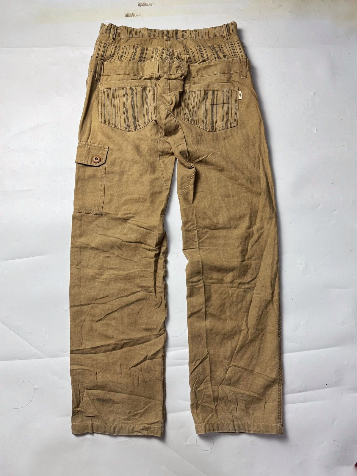 Double waist cargo pants japanese style