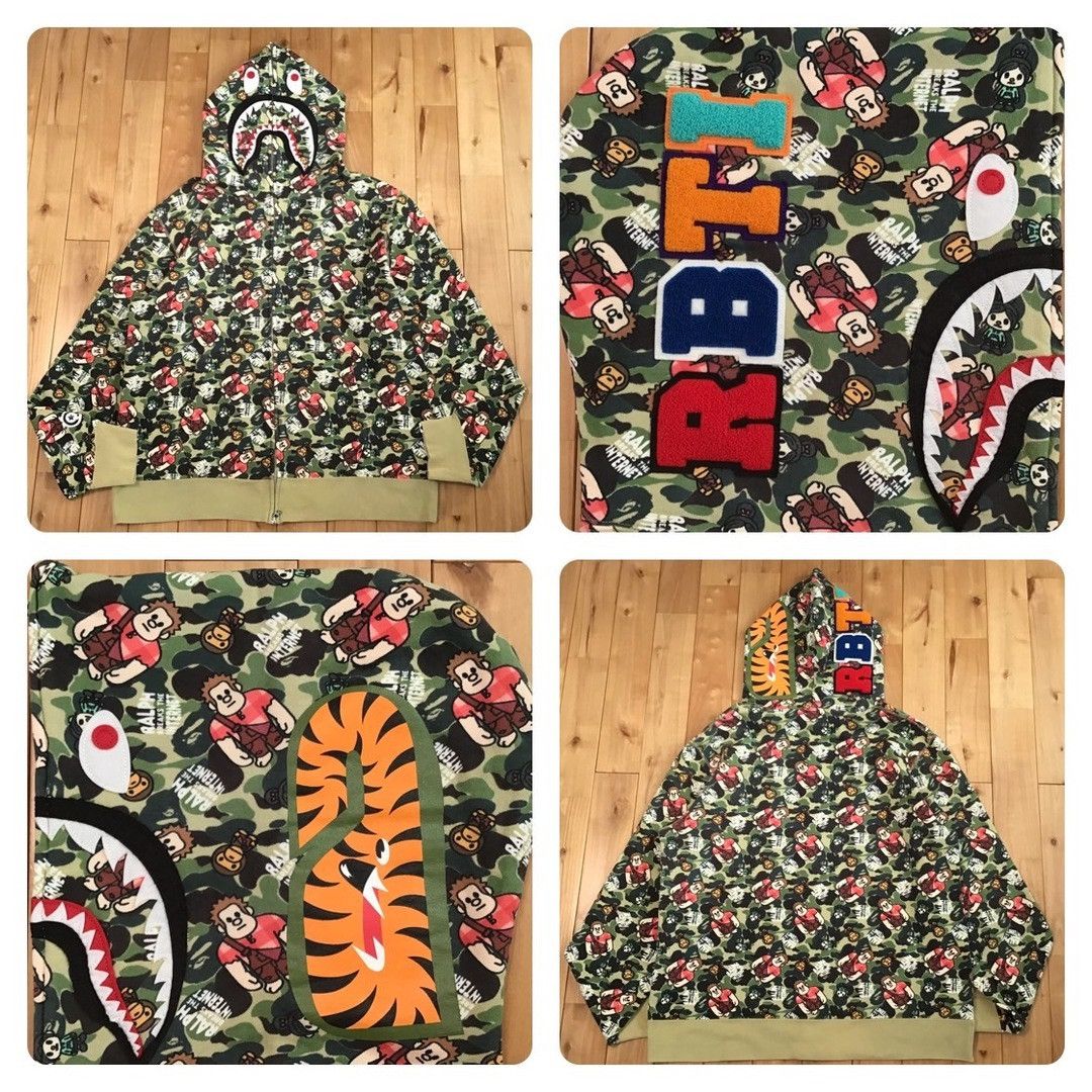 Bape BAPE Disney Ralph Breaks the Internet Shark Full Zip Hoodie Size US XXL / EU 58 / 5 - 1 Thumbnail