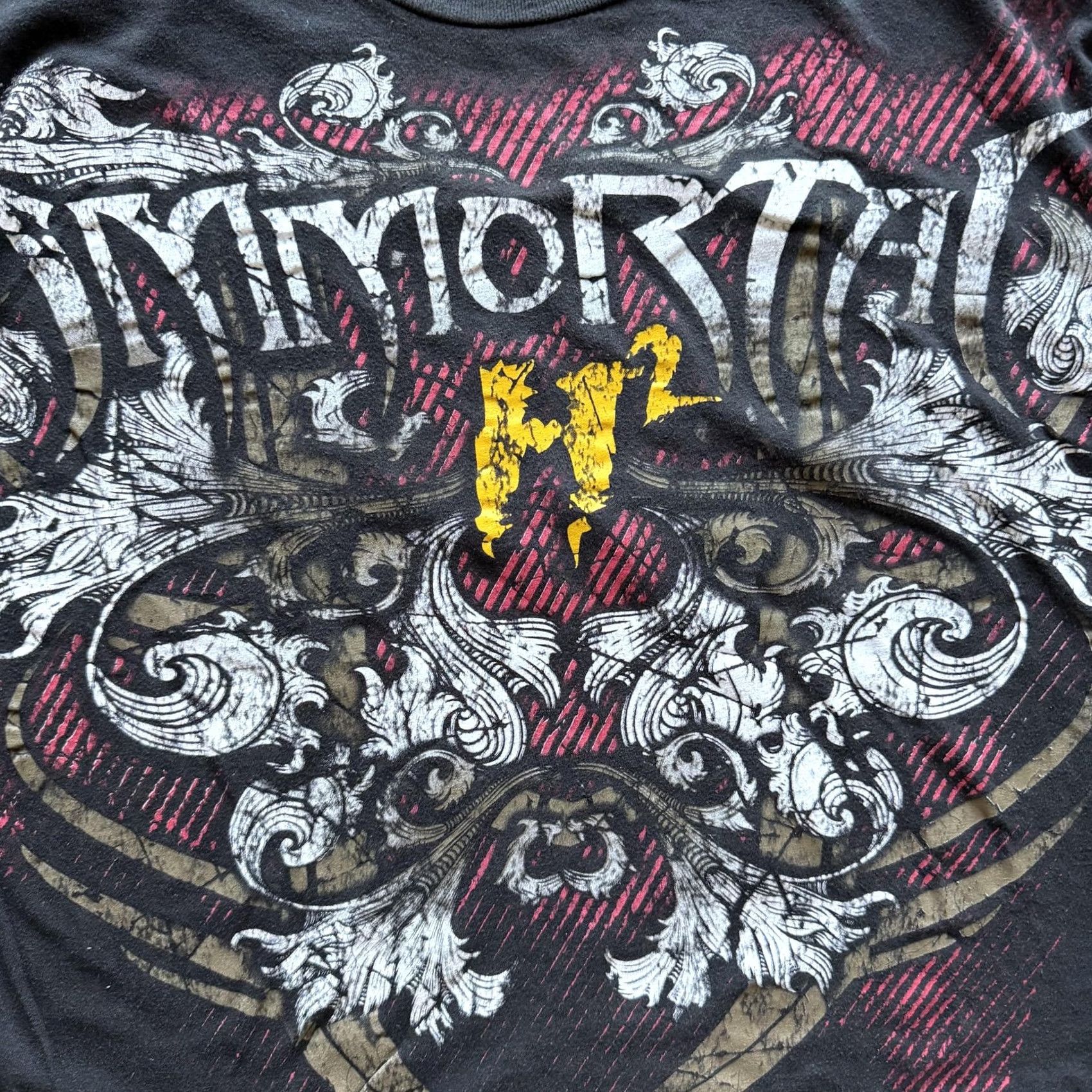 Hogan Y2K Wrestling Shirt Hulk Hogan Large Black Immortal H2 Impact TNA Graphic Tee Size US L / EU 52-54 / 3 - 4 Thumbnail