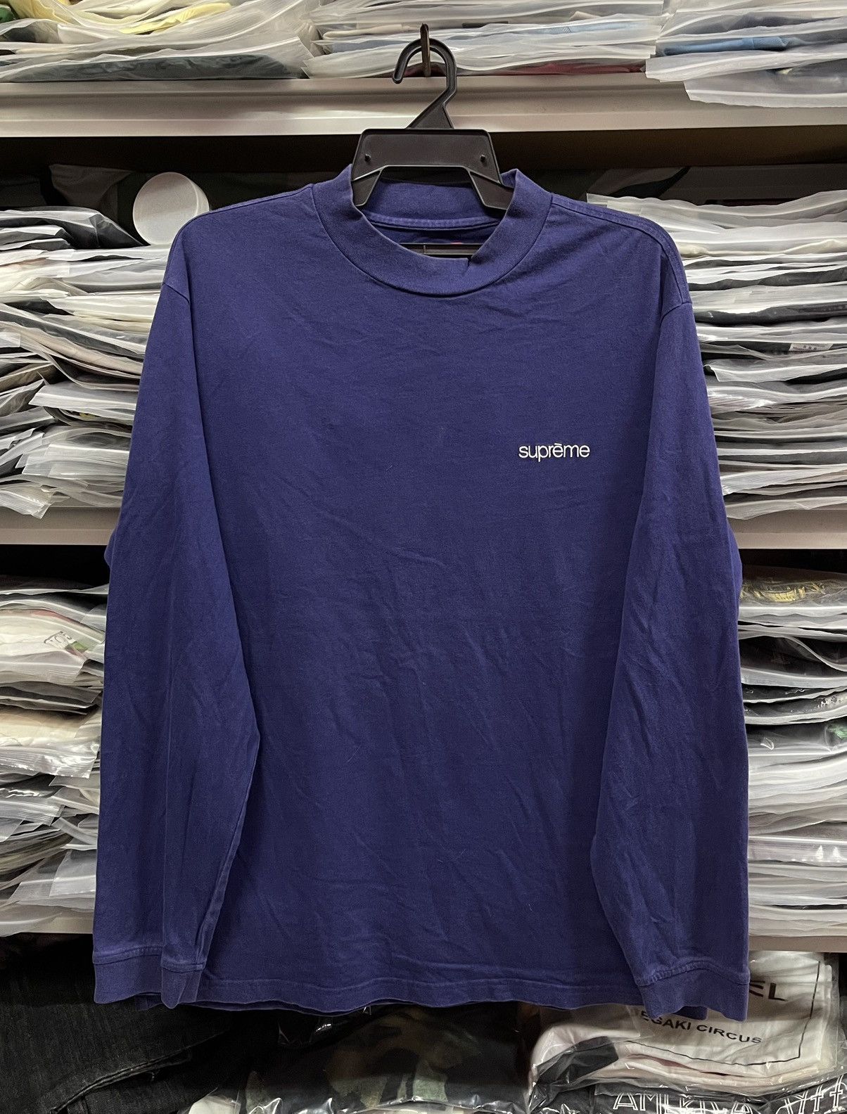 Supreme Mock Neck L／S Top Navy S Supreme Mock Neck L S Top (FW22) - $78
