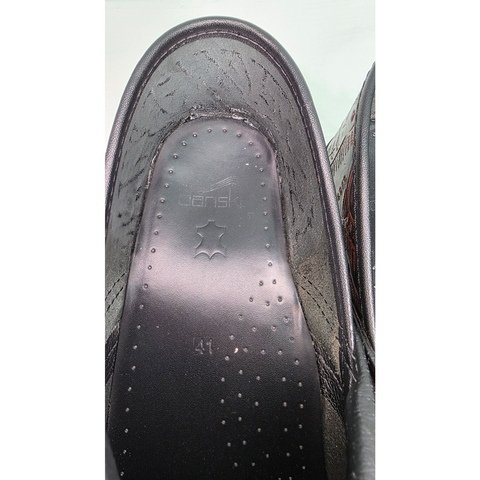 Dansko Dansko Brown Tooled Leather Clogs Embossed Slip On Shoes Size US 10.5 / IT 40.5 - 8 Thumbnail