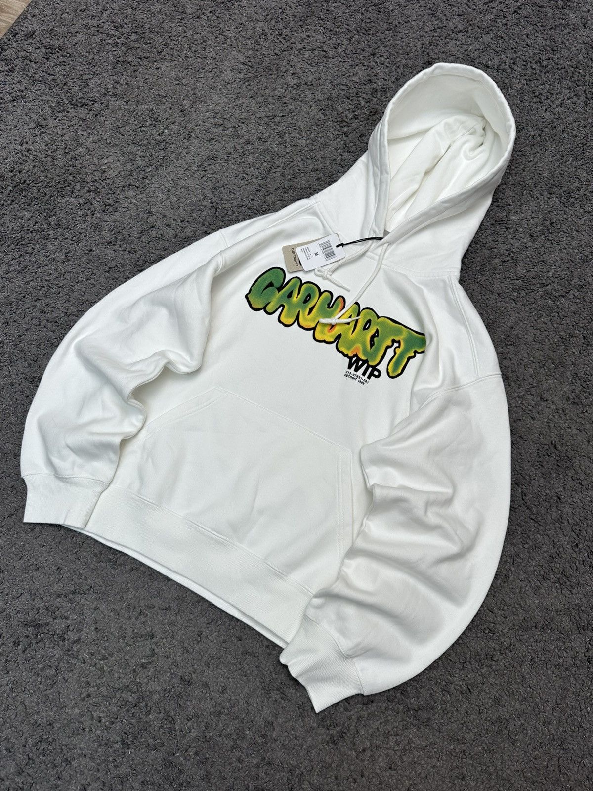 Vintage carhartt wip hoodie drill drii washed boxy