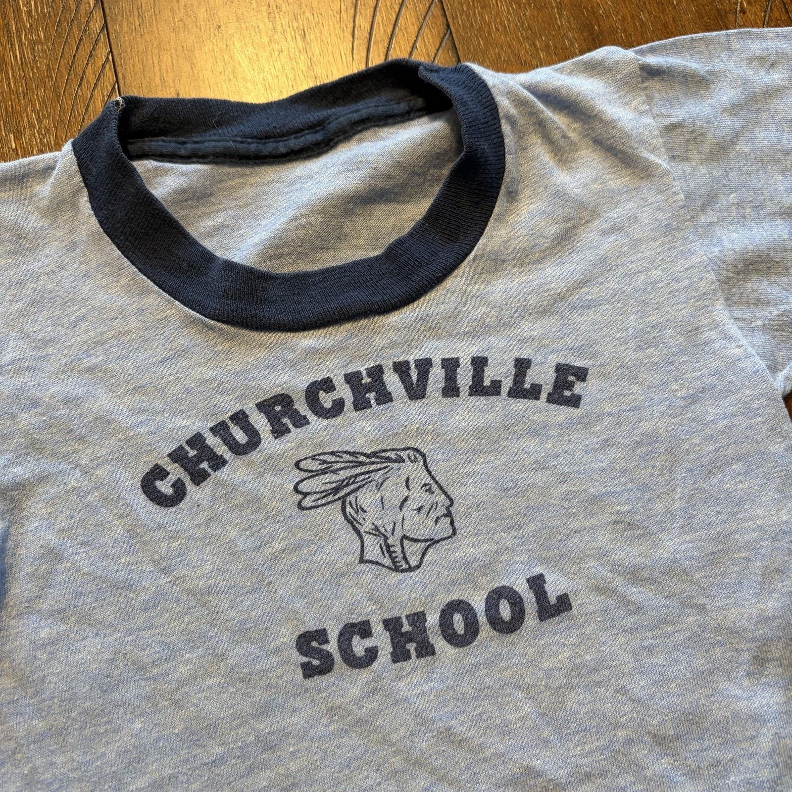 Vintage Vintage Churchville PA School Shirt Kids 4-5 Ringer Mascot Size US XXS / EU 40 - 3 Thumbnail