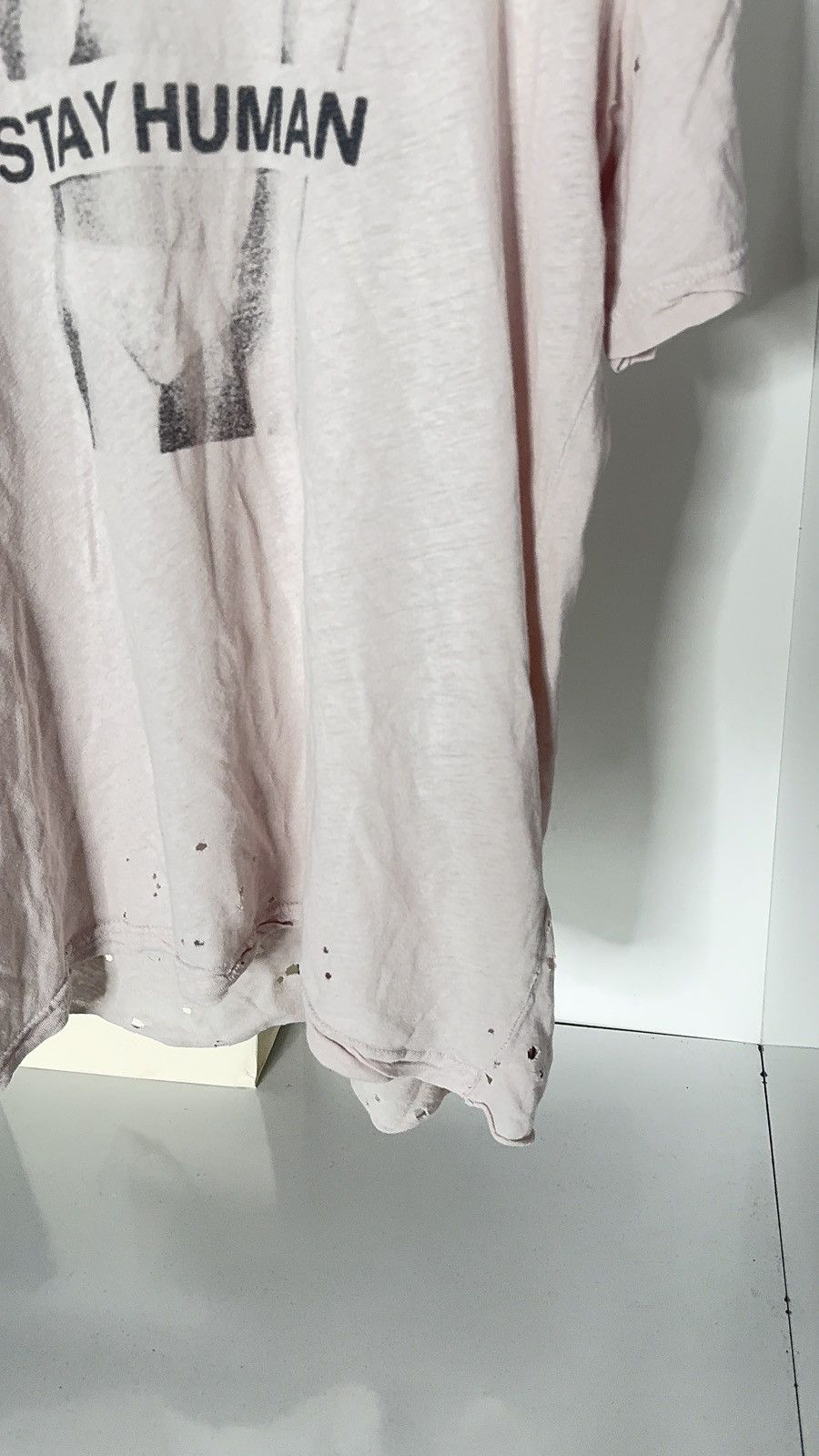 Ksubi ✅ Ksubi Vintage Stay Human White Distressed T-Shirt Size US M / EU 48-50 / 2 - 4 Thumbnail