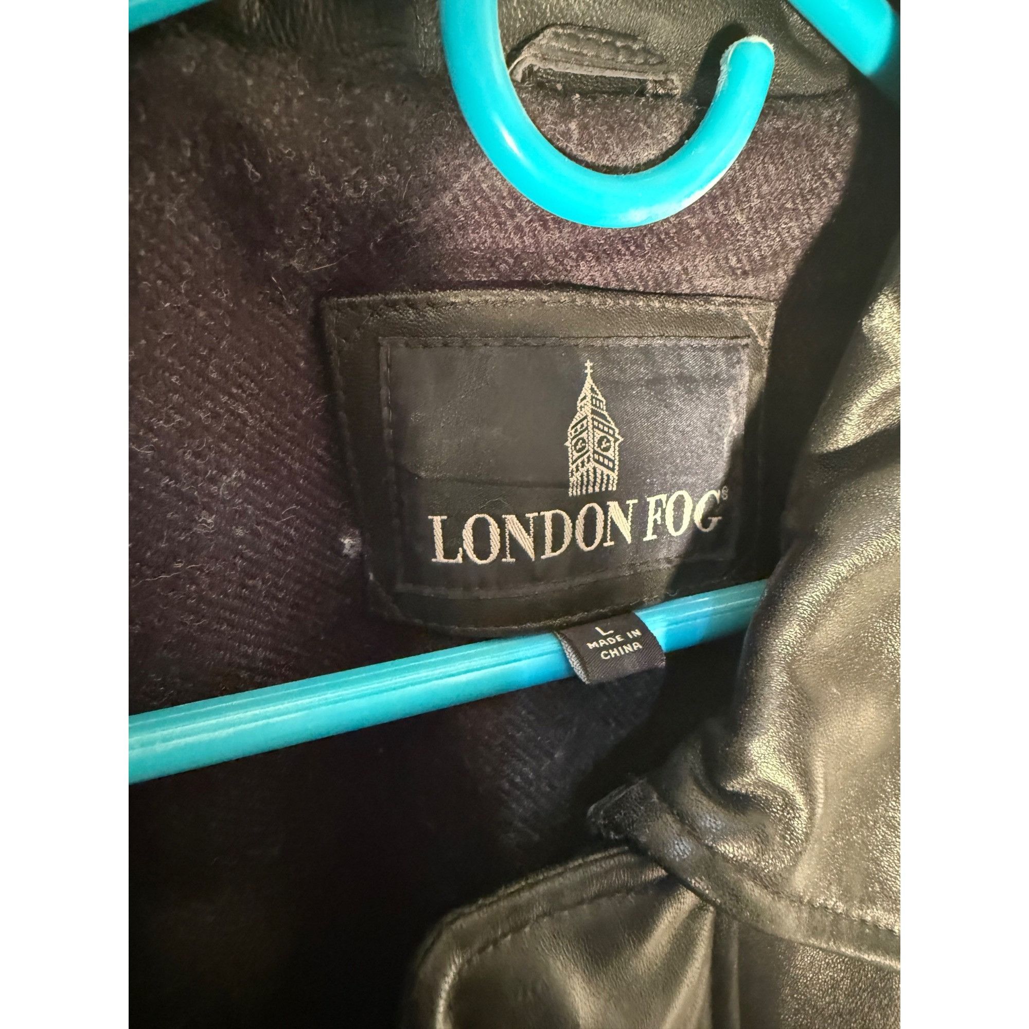 London Fog Vintage London Fog Men's Black Leather Jacket - Size Large Size US L / EU 52-54 / 3 - 5 Thumbnail
