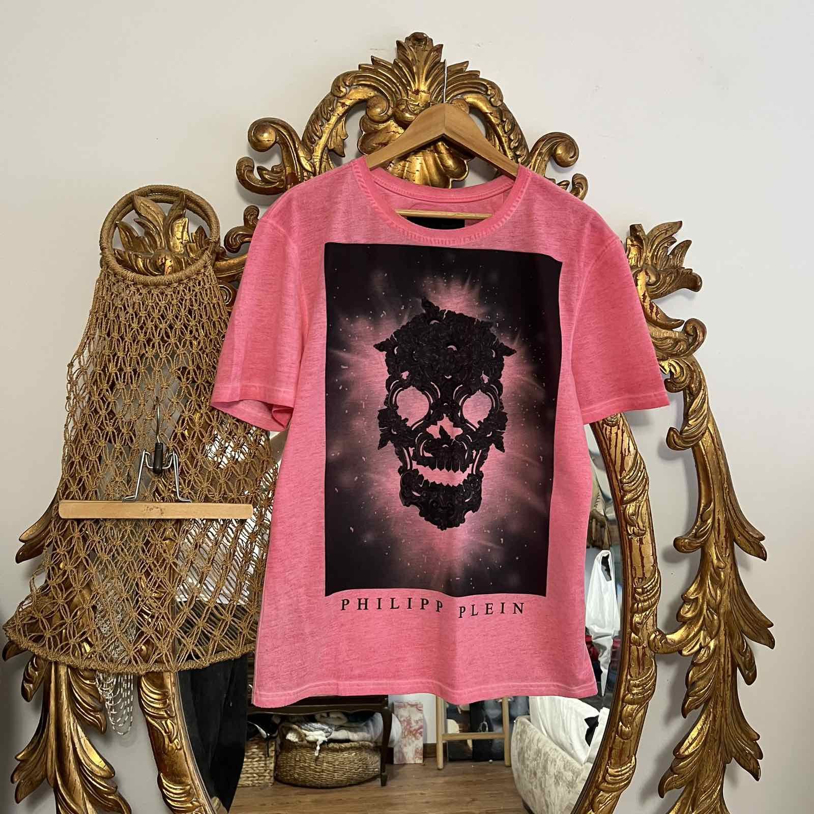 Designer × Philipp Plein Rare Pink Philipp Plein T-Shirt Sz M Size US M / EU 48-50 / 2 - 1 Thumbnail