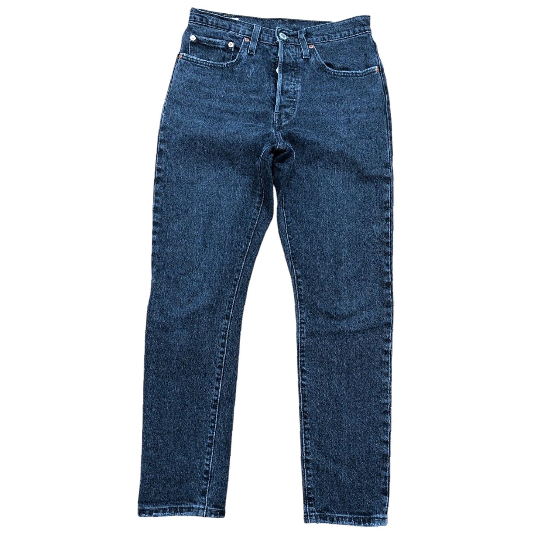 Levi's VINTAGE Levi's 501 Jeans Women Slim Black 26x27 Cotton Denim Medium Button Fly 5-Pocket USA 90s Mens Women Girls? Size 27" / US 4 / IT 40 - 2 Thumbnail