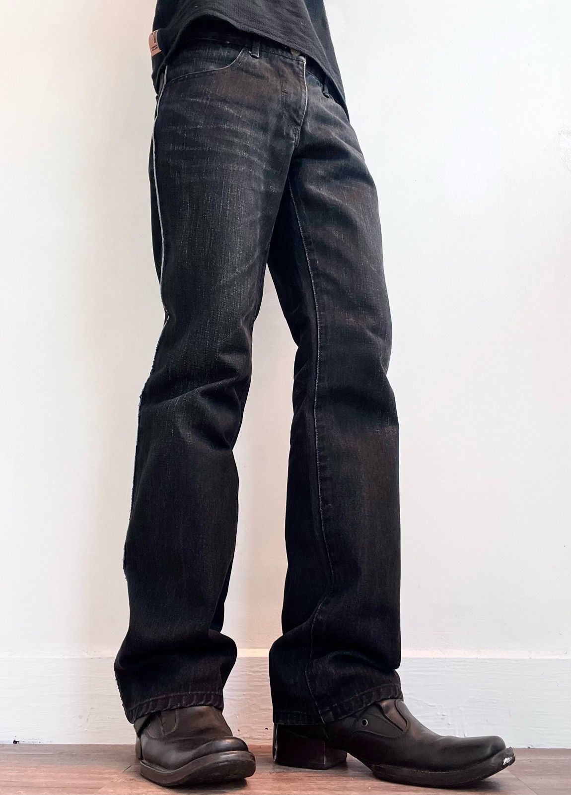 Tornado Mart 2000s Tornado Mart Avant-Garde Flared Jeans Size US 32 / EU 48 - 3 Thumbnail