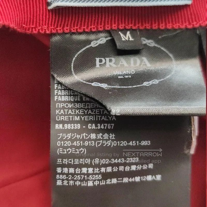 Prada Prada Red Logo Baseball Cap. Size ONE SIZE - 8 Thumbnail