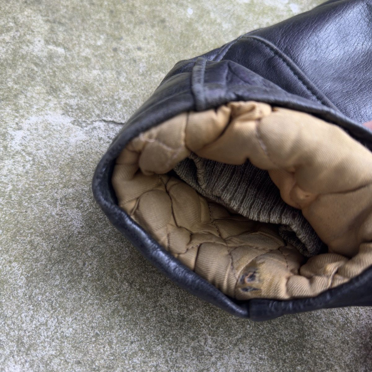 Vintage 40s 50s Leather Horsehide Shearling Jacket ERD Grunge Size US L / EU 52-54 / 3 - 14 Thumbnail