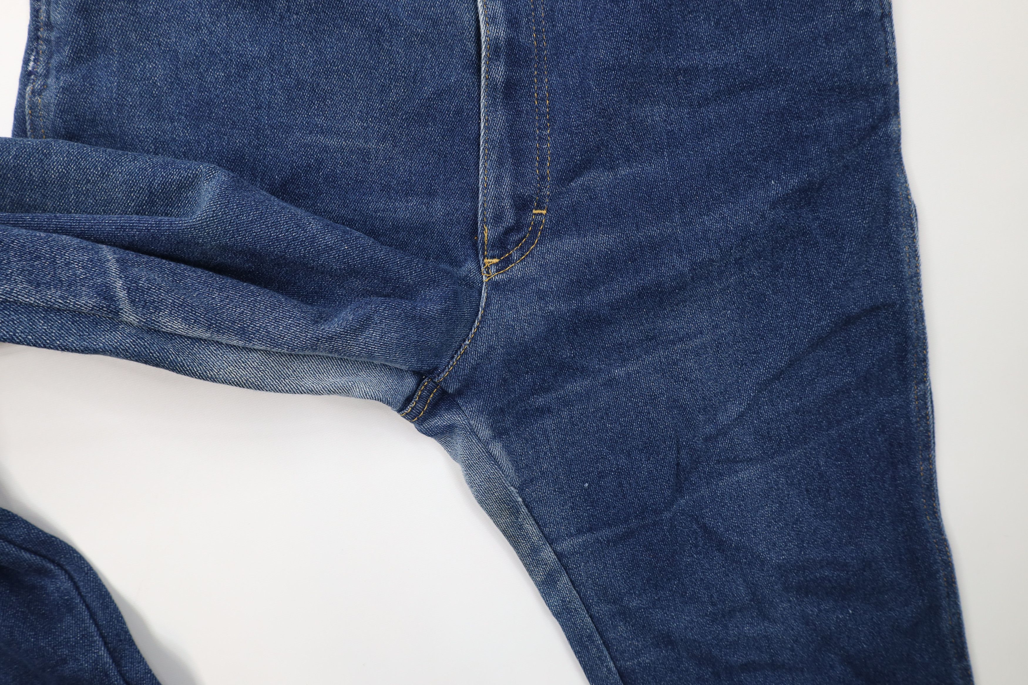 Lee Vintage 70s 80s Lee Flared Wide Leg Denim Jeans Blue USA Size 38" / US 16 / IT 52 - 7 Thumbnail