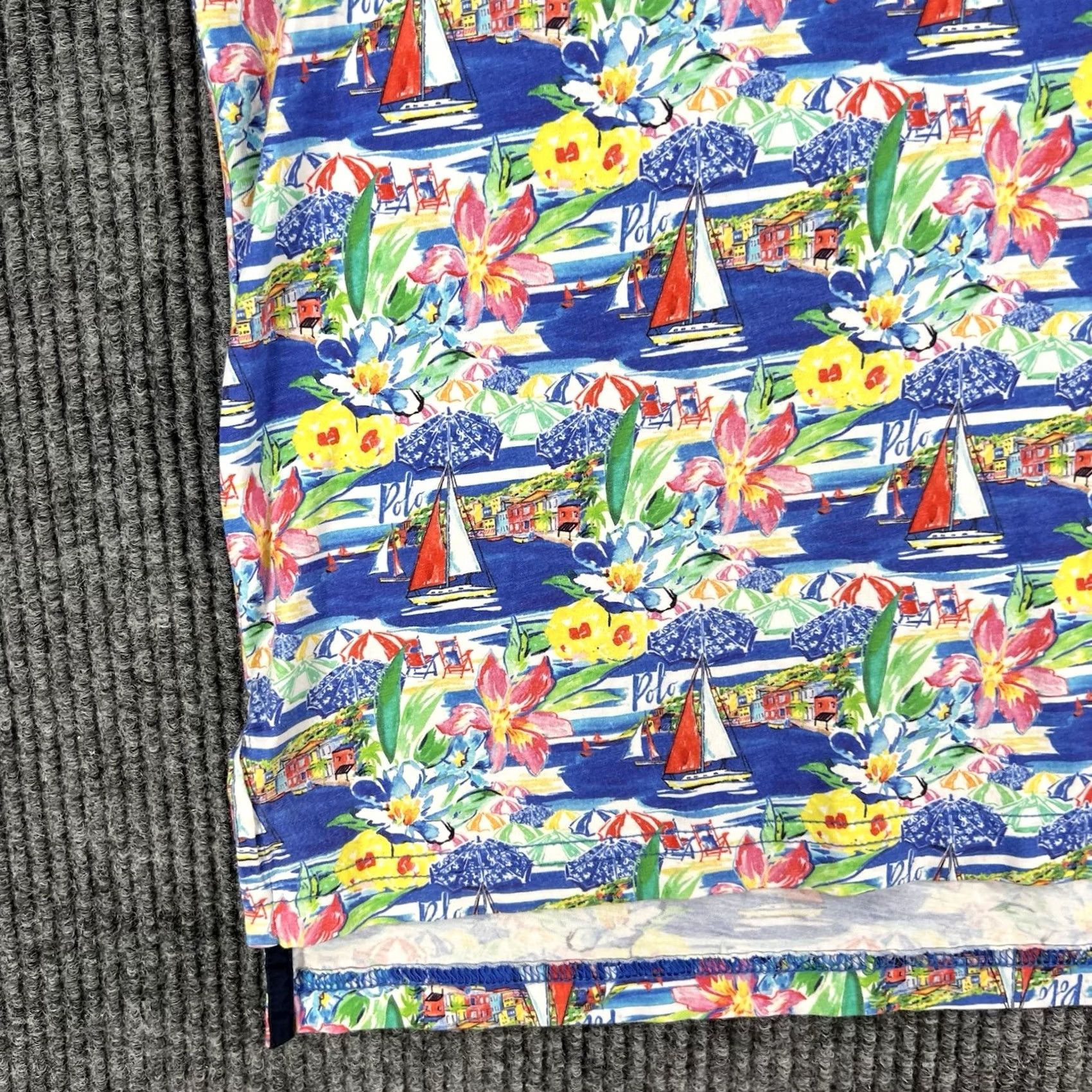 Polo Ralph Lauren Polo Ralph Lauren Shirt Mens XL Extra Large Blue Floral Graphic Short Sleeve Gol Size US XL / EU 56 / 4 - 5 Thumbnail