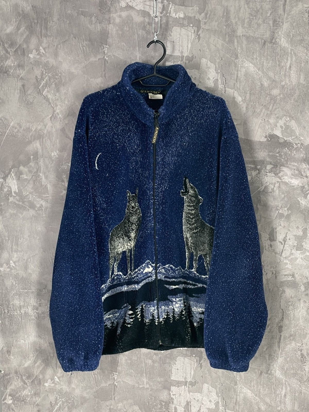 Other Vintage Wolf Animal Fleece Jacket Full Printed Oversized Y2K Size US L / EU 52-54 / 3 - 1 Thumbnail