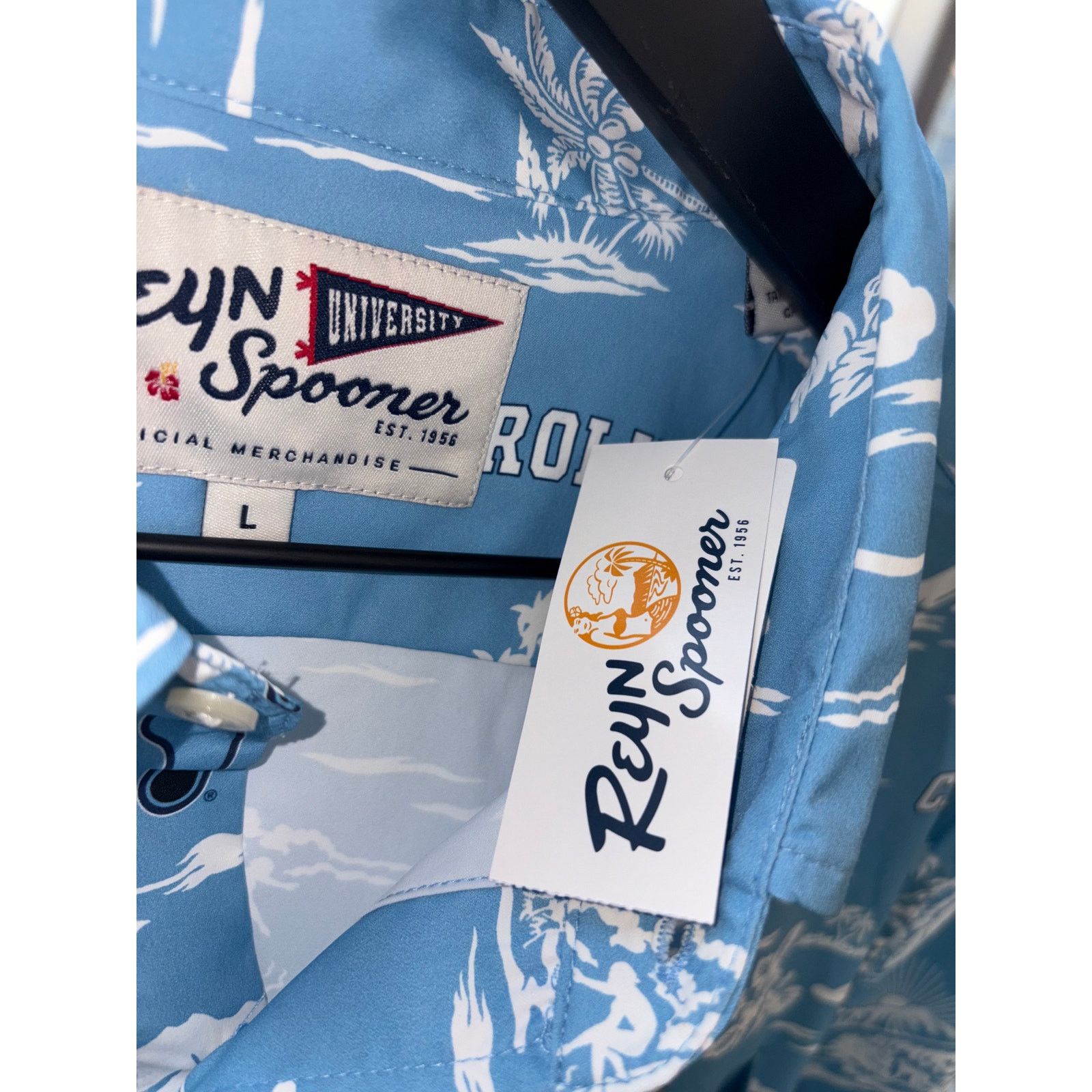 Reyn Spooner University of North Carolina UNC Kekai Performance Shirt Size US L / EU 52-54 / 3 - 2 Thumbnail