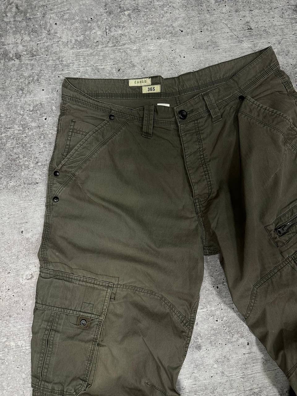 Japanese Brand × Vintage Vintage Japanese Cargo Gray Baggy Pants Size US 36 / EU 52 - 6 Thumbnail
