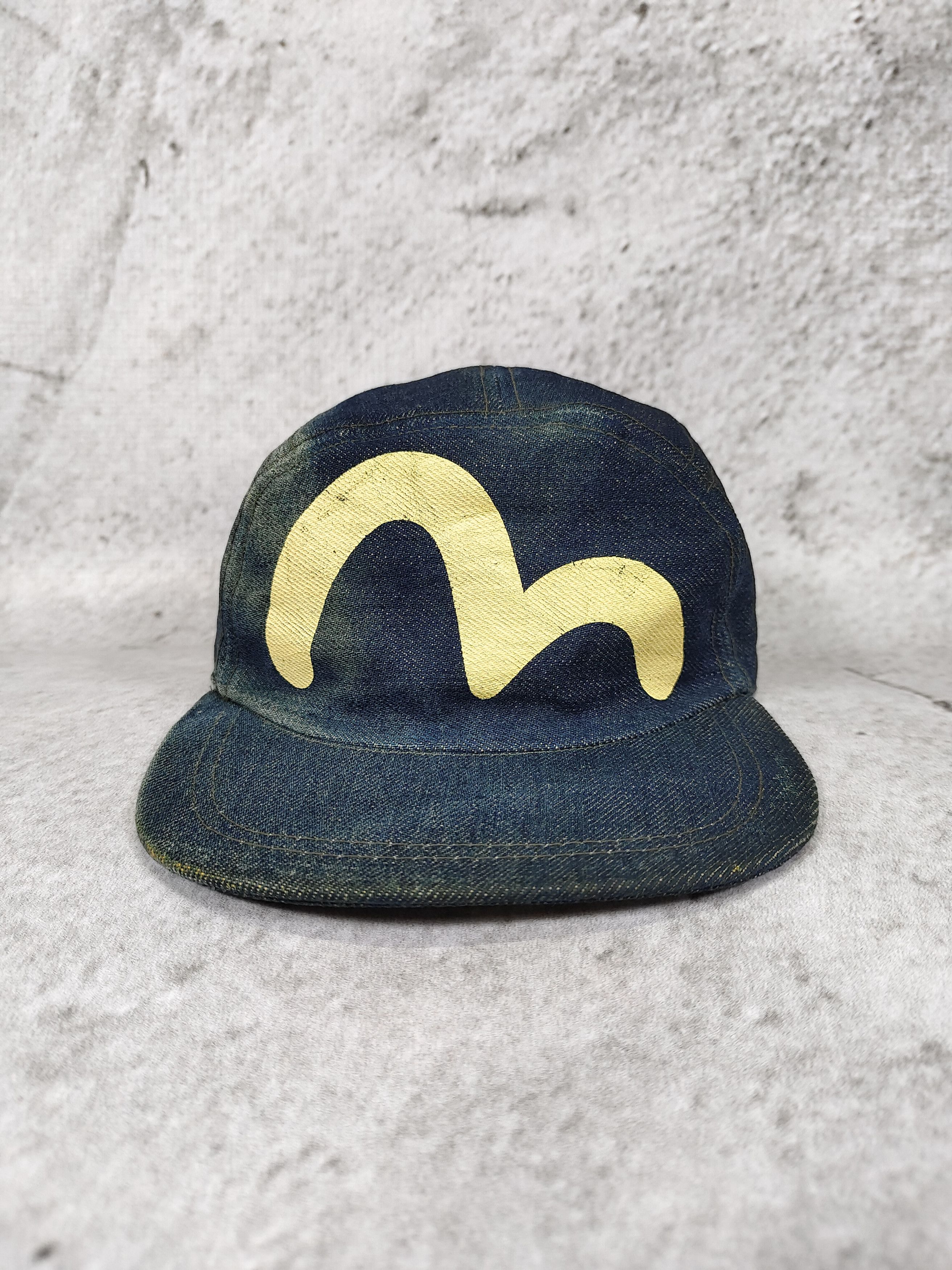 Evisu 90s EVIS🇯🇵Rare Painted Seagull Logo Denim Work Archive Cap Size ONE SIZE - 1 Thumbnail
