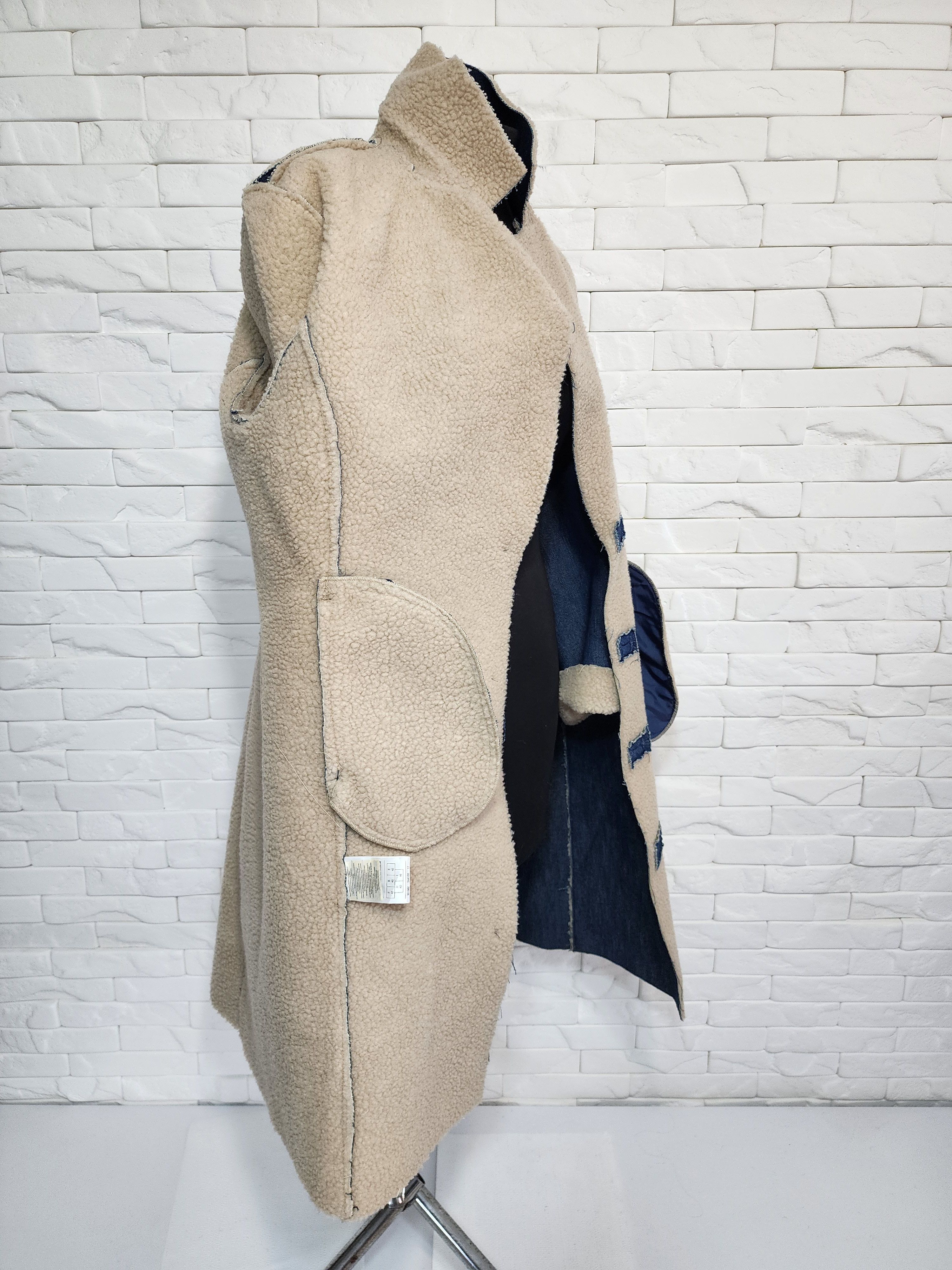 Denim & Co. Blue Long Denim Jacket: Faux Fur. Classic Women's Style Size XL / US 12-14 / IT 48-50 - 8 Thumbnail