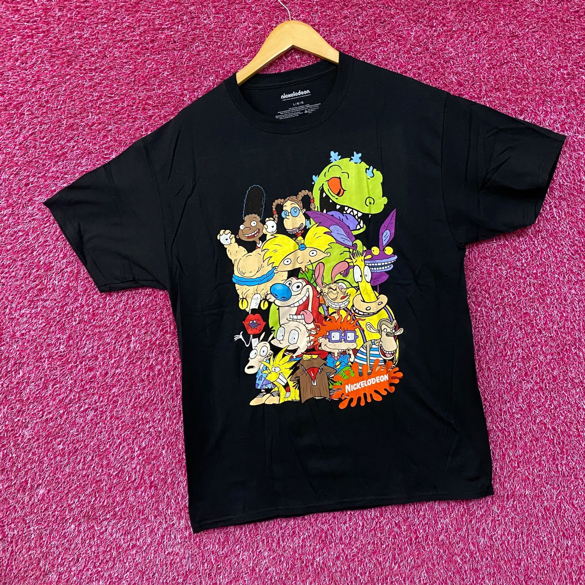 Nickelodeon Nickelodeon Cartoon Characters Group Shot Graphic Black Tee Size US L / EU 52-54 / 3 - 3 Thumbnail
