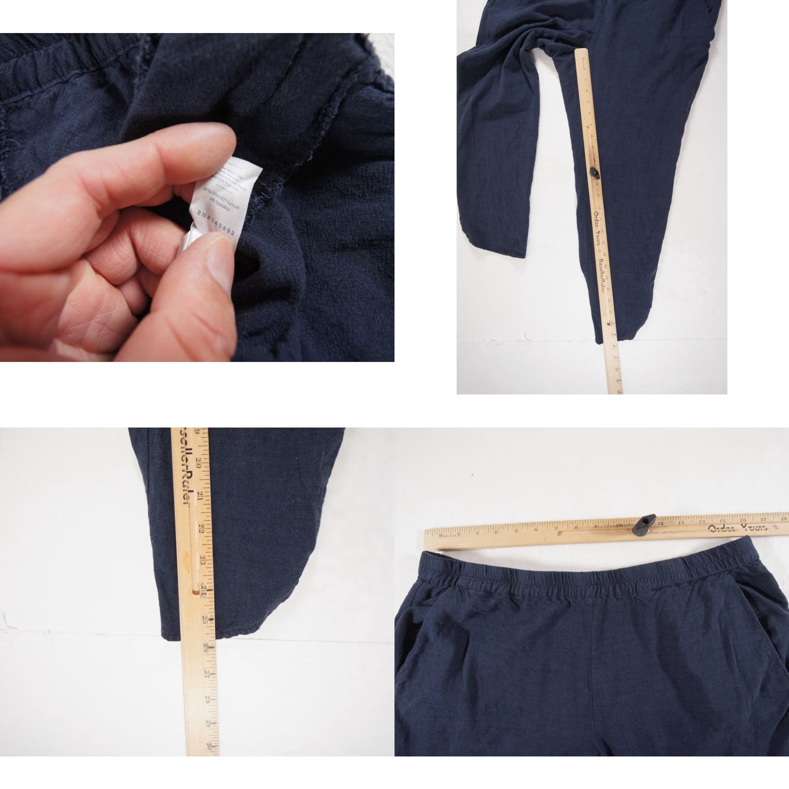Marine Layer VINTAGE Marine Layer Women's Pants L Blue Tencel Spandex Casual Travel Straight Inseam 25" Size 36" / US 14 / IT 50 - 8 Thumbnail