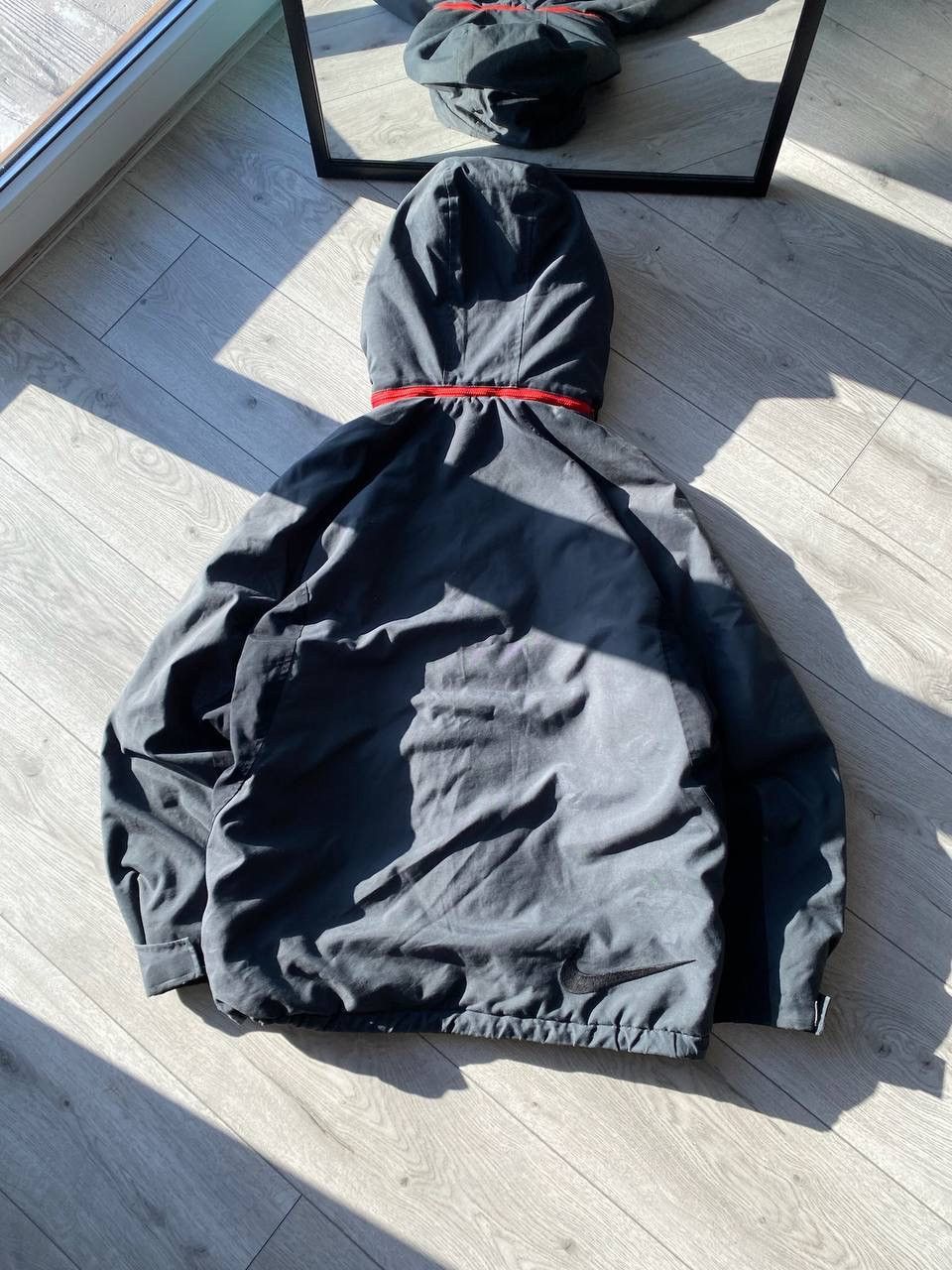 Nike × Vintage Vintage Nike Swoosh Black Down Jacket Y2K M Size US M / EU 48-50 / 2 - 4 Thumbnail