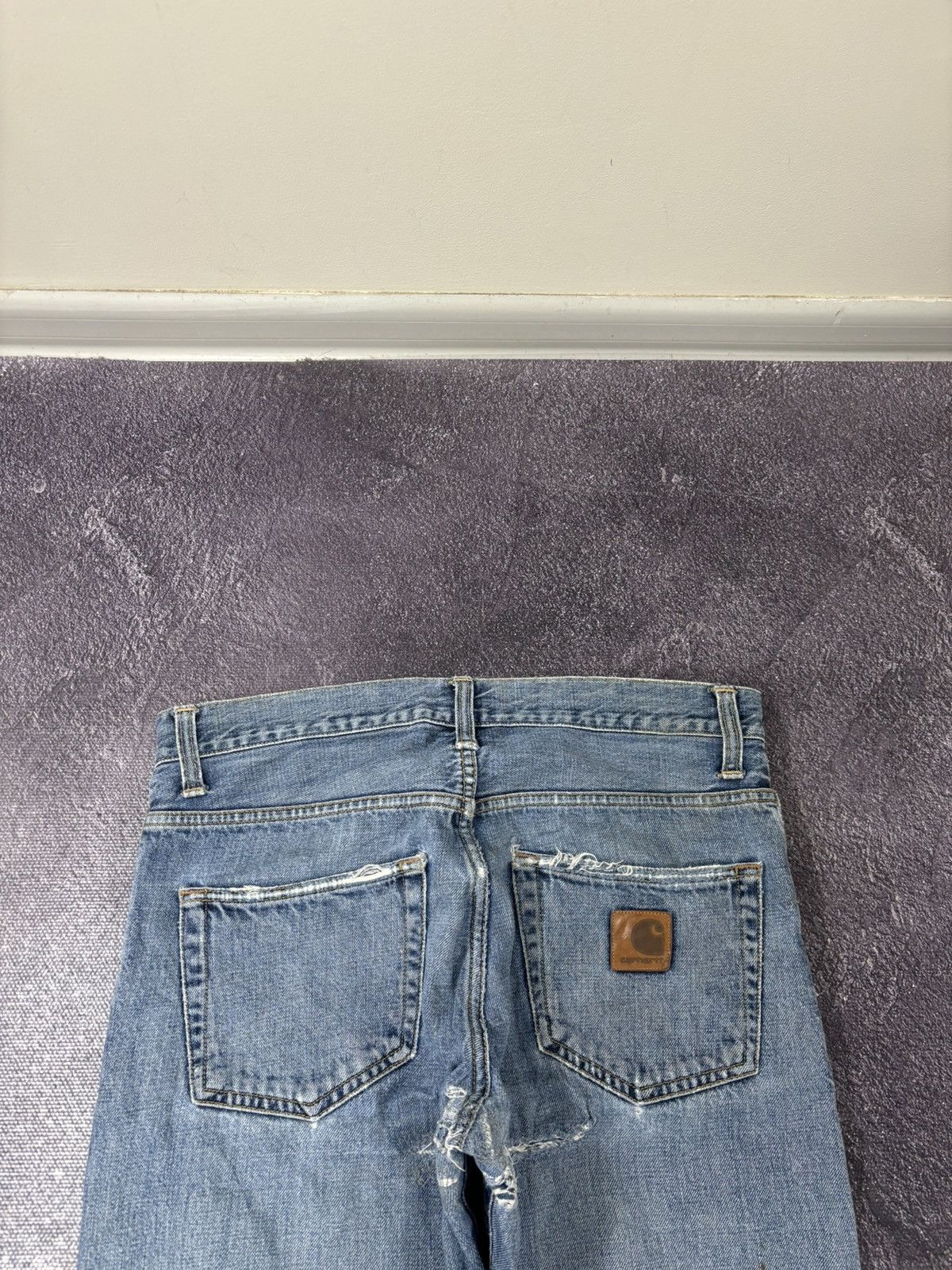 Carhartt Vintage Carhartt Denim Blue Work Hype Slim Klondike Jeans Size US 29 - 6 Thumbnail