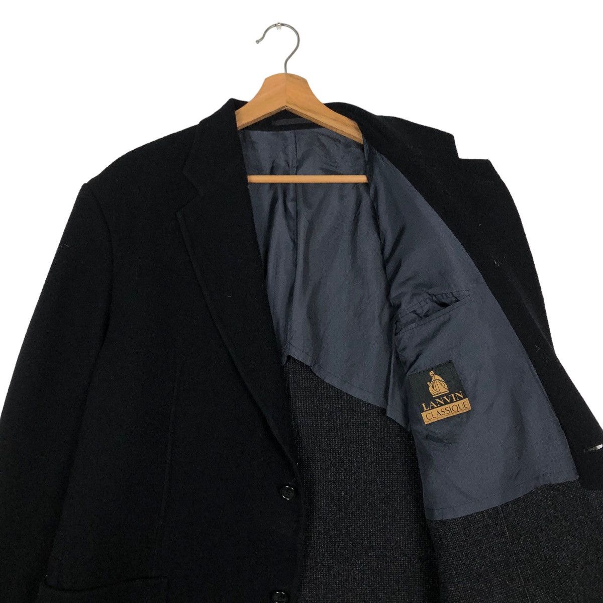 Japanese Brand 🔥Vintage Wool Chore Jacket Lanvin Classique Double Breast Size US M / EU 48-50 / 2 - 12 Thumbnail