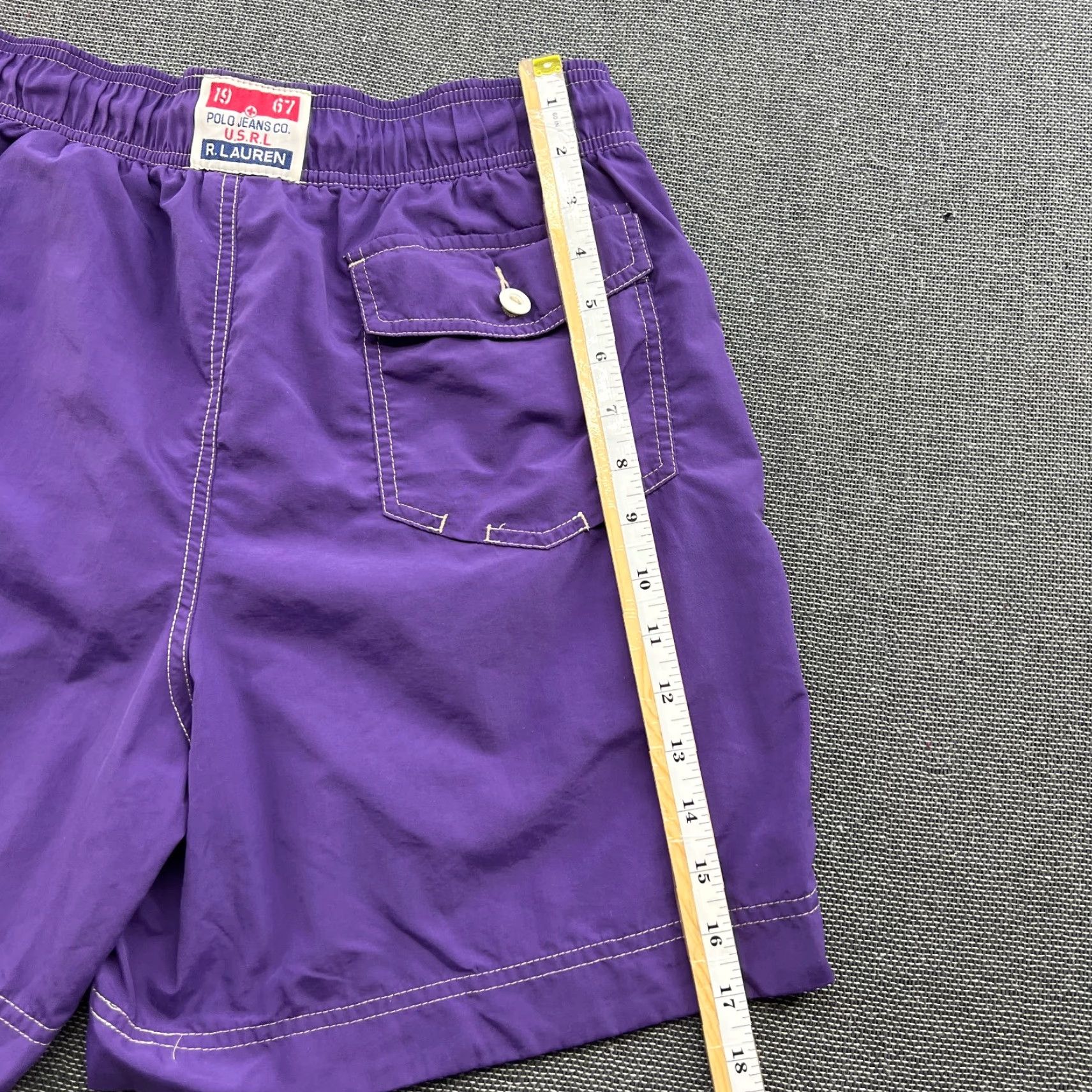 Polo Ralph Lauren Polo Ralph Lauren Polo Jeans Company USA Flag Mens Size 4XL Beach Shorts Purple Athletic Drawstring Size US S / EU 44-46 / 1 - 6 Thumbnail