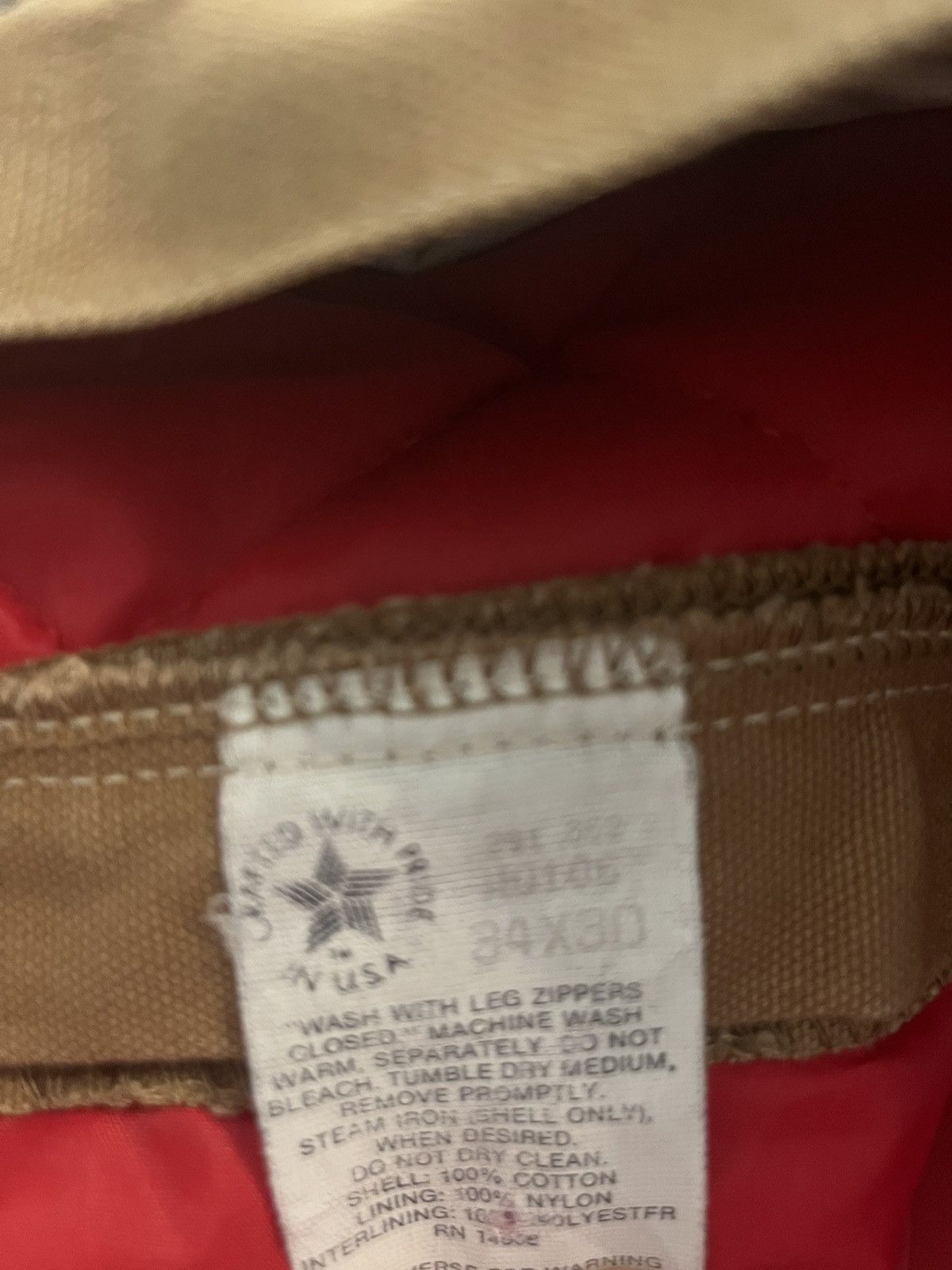 Carhartt Carhartt Quilted Lined Canvas Work Pant Size US 32 / EU 48 - 6 Thumbnail