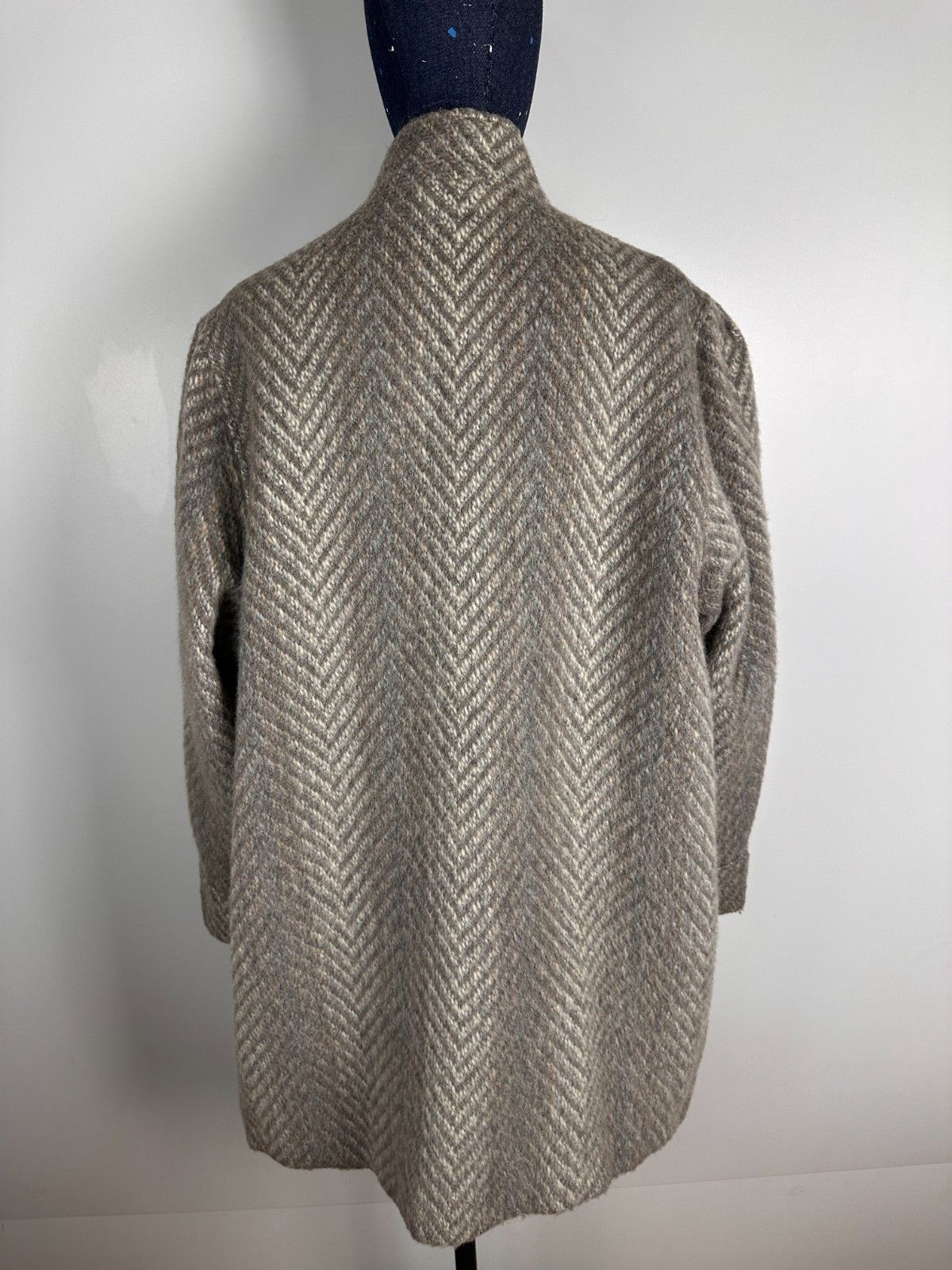 Other Vintage Llama Coat Herringbone Heavy Mohair Coat Size 46 Size M / US 6-8 / IT 42-44 - 6 Thumbnail