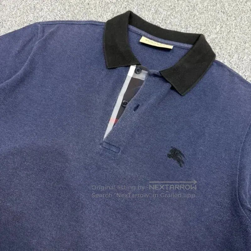 Burberry Burberry Men's Blue Cotton Polo Shirt. Size US S / EU 44-46 / 1 - 3 Thumbnail