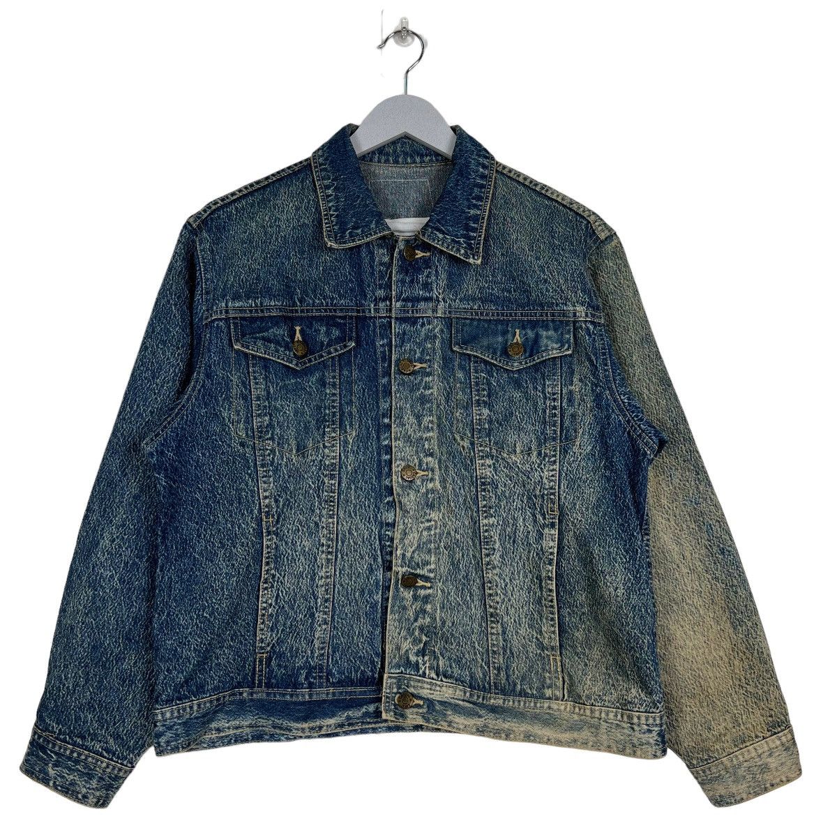 Japanese Brand 🔥 VERY RARE DYED TRUCKER DENIM JACKET Size US M / EU 48-50 / 2 - 1 Thumbnail