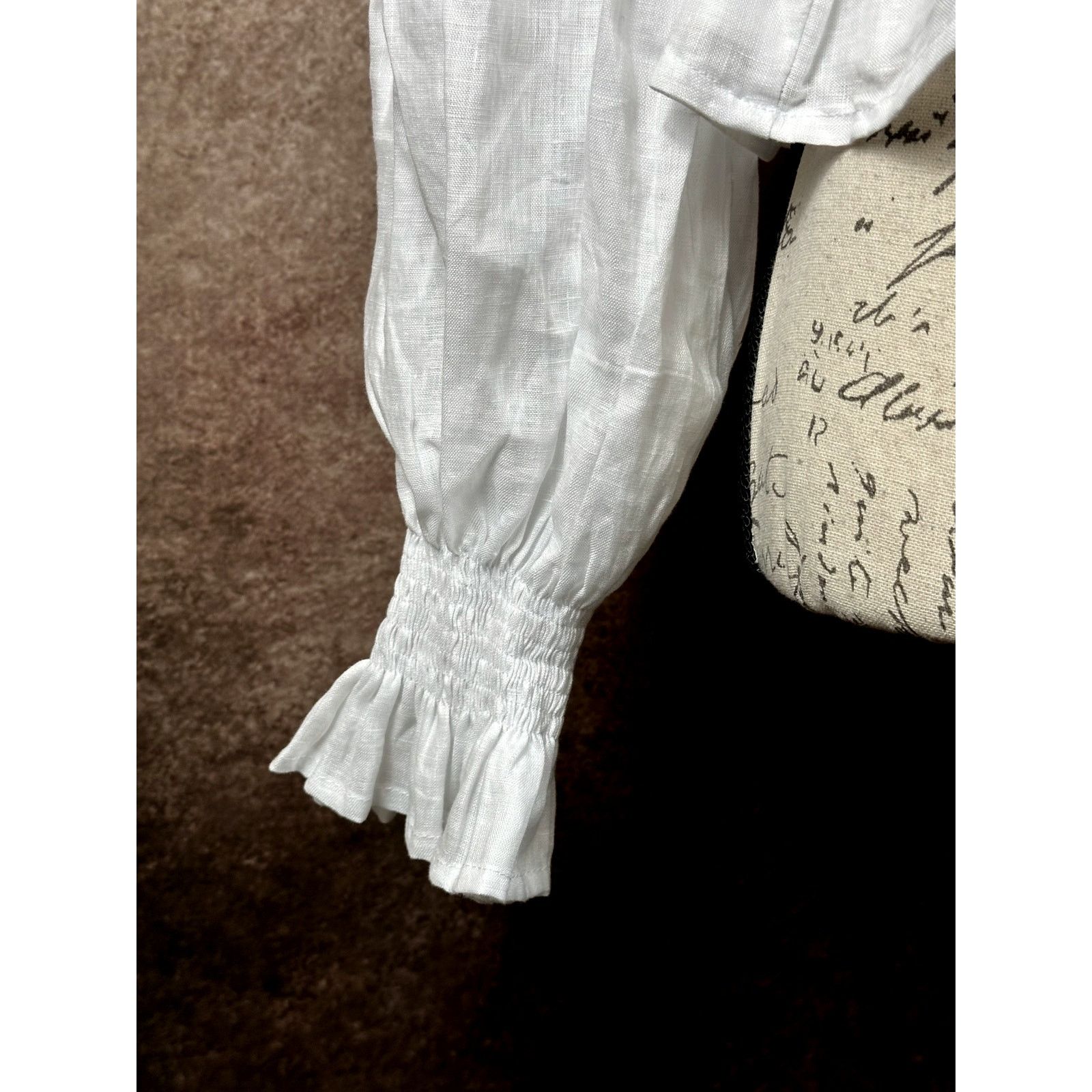 FAITHFULL Faithfull The Brand Savita Linen Open Back Top White size 4 Size S / US 4 / IT 40 - 7 Thumbnail