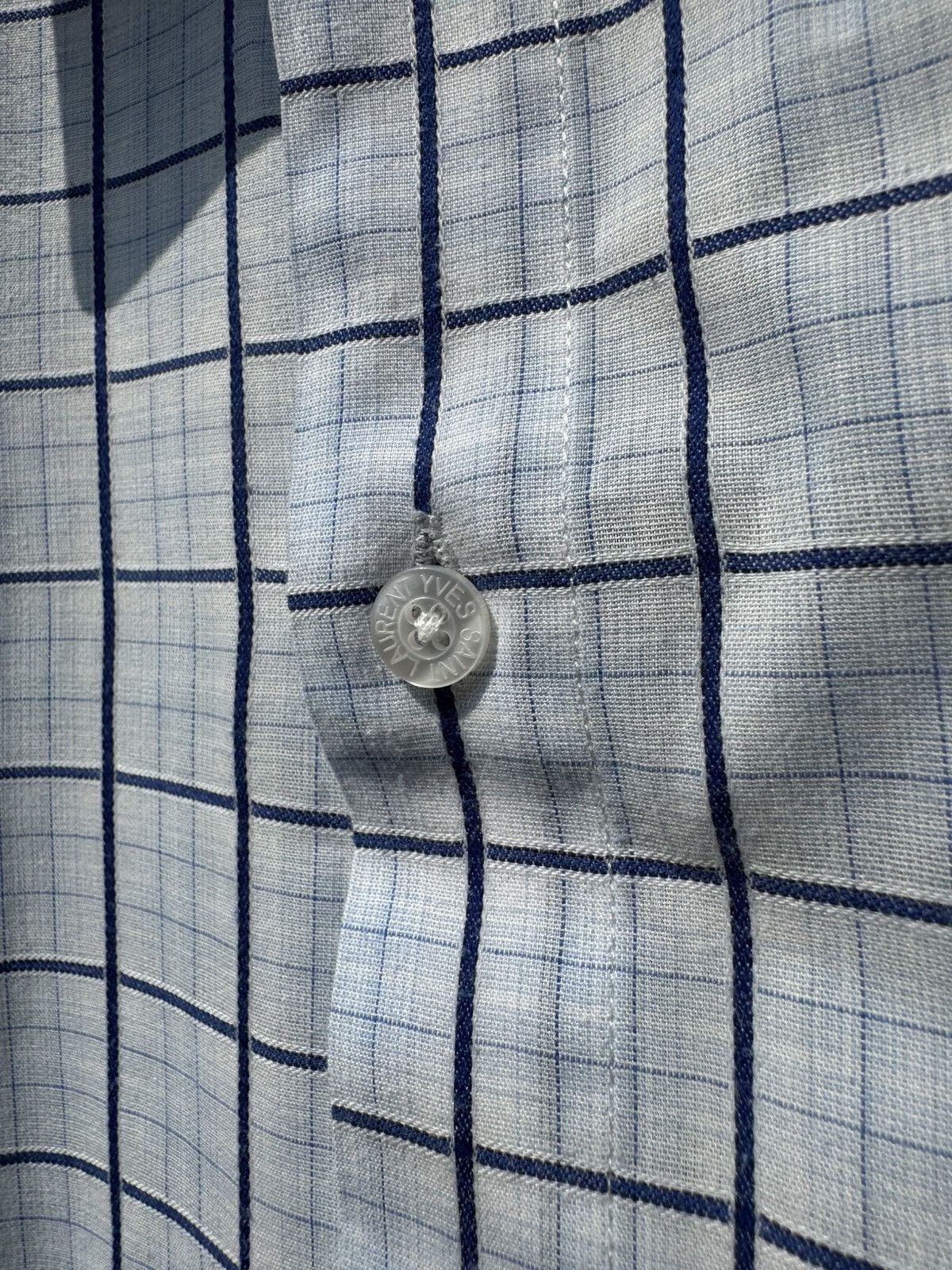 Yves Saint Laurent Vintage YSL Shiprt Sleeve Check Shirt Size US XL / EU 56 / 4 - 11 Thumbnail