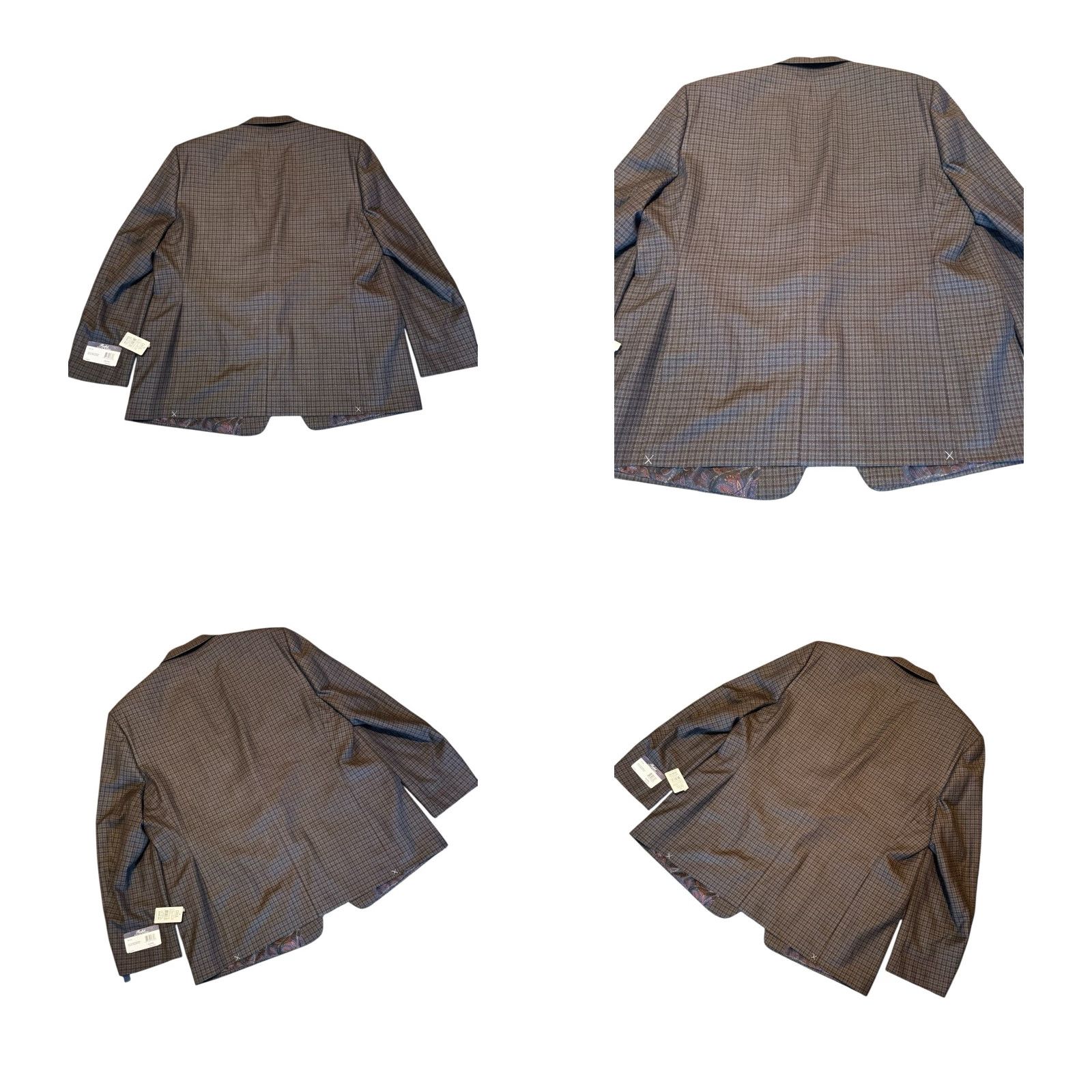 Ralph Lauren Ralph Lauren Ralph Blazer Men 50L Plaid Comfort Flex Wool Blend Big Tall Sports Coat Pocket Notch Lapel 2 Piece Brown/Teal Mens Size 50R - 8 Thumbnail