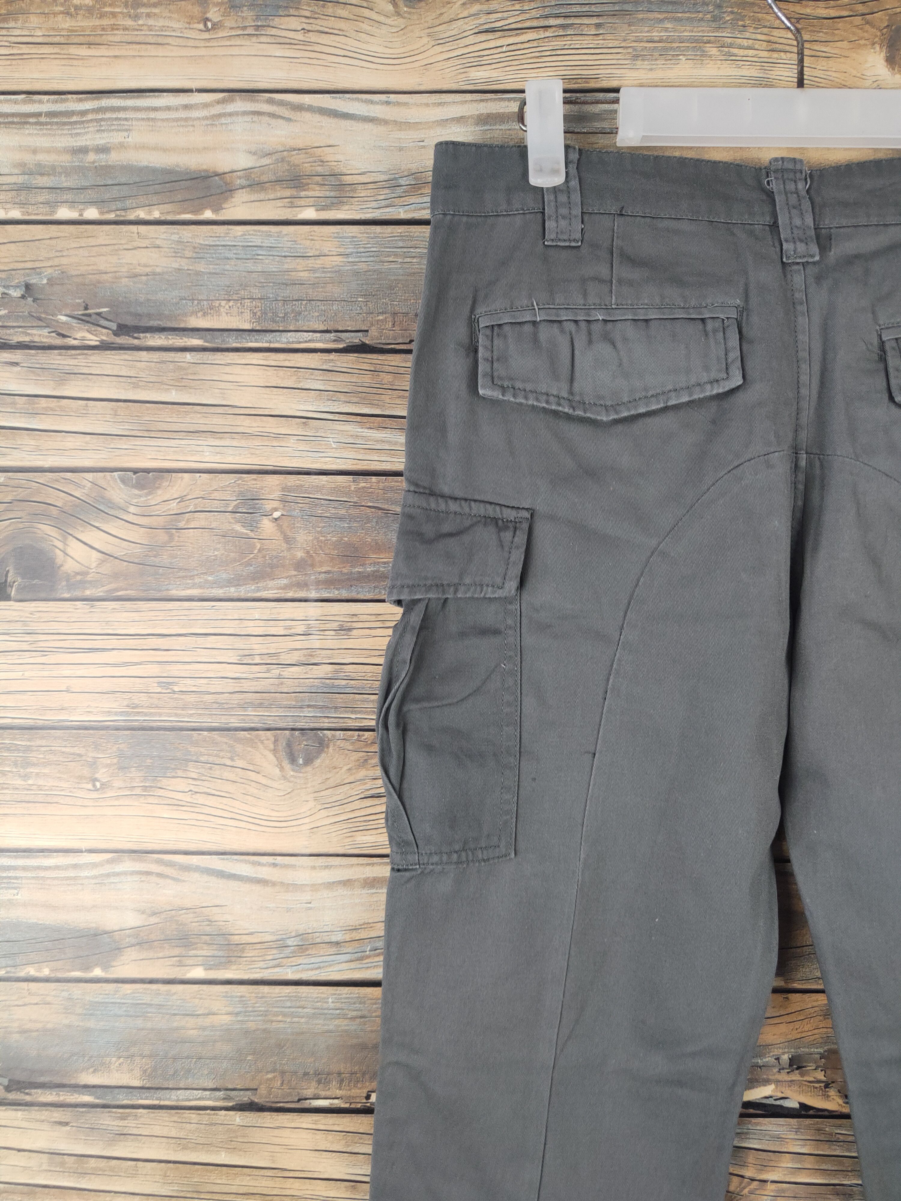 Japanese Brand DL Improves Dark Gray Multipocket Cargo Pants #1868 Size US 31 - 8 Thumbnail