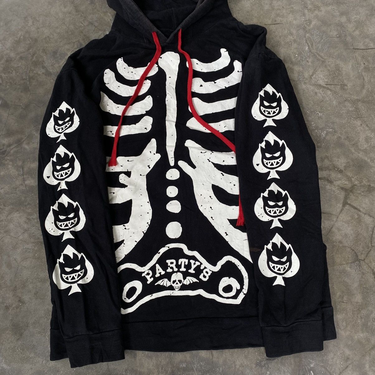 Japanese Brand 2000s Party's Skeleton Graphic Small Ears Y2K Style Hoodie Size US M / EU 48-50 / 2 - 8 Thumbnail