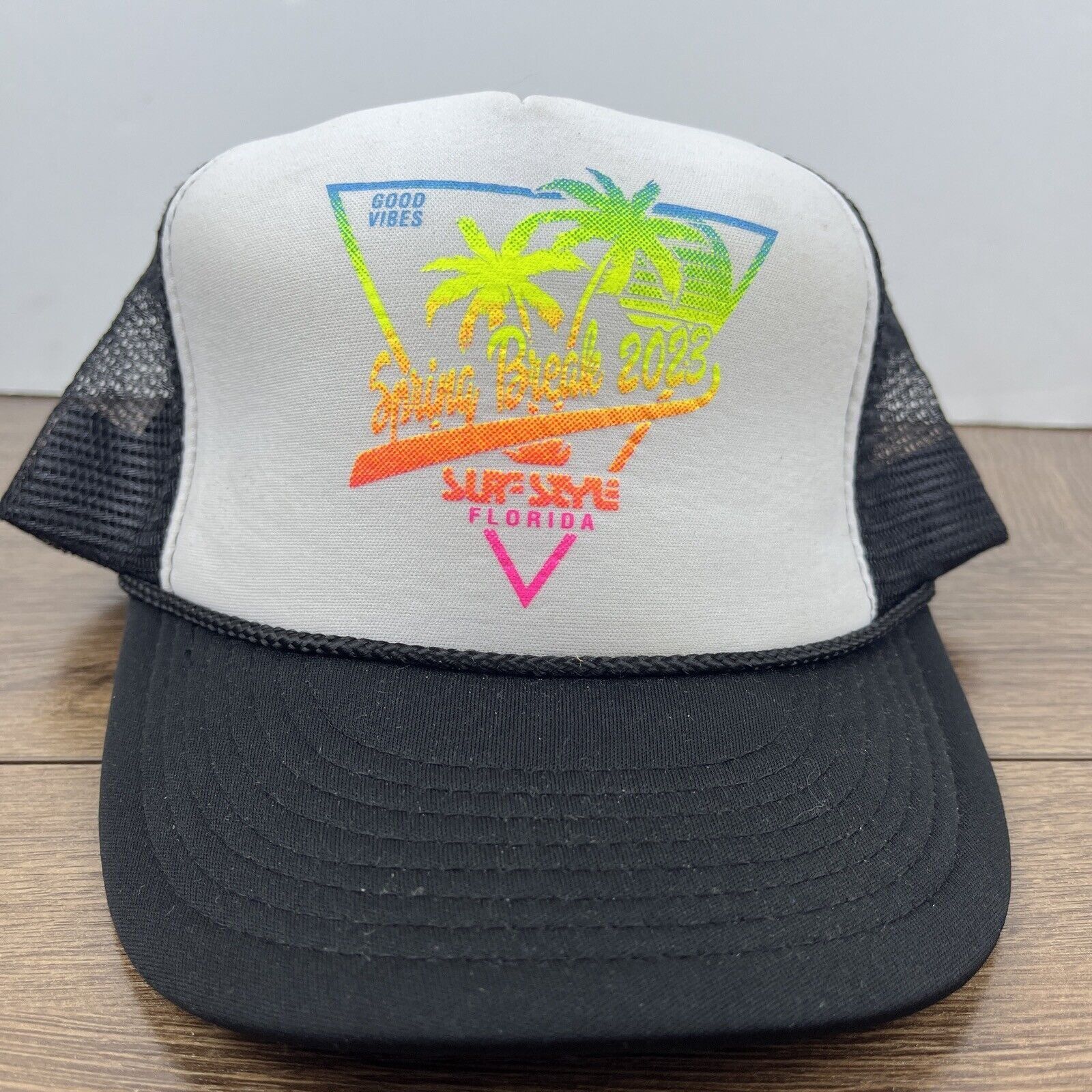 Other Spring Break 2023 Hat Surf Style Black Hat Adjustable Adult Size ONE SIZE - 2 Thumbnail