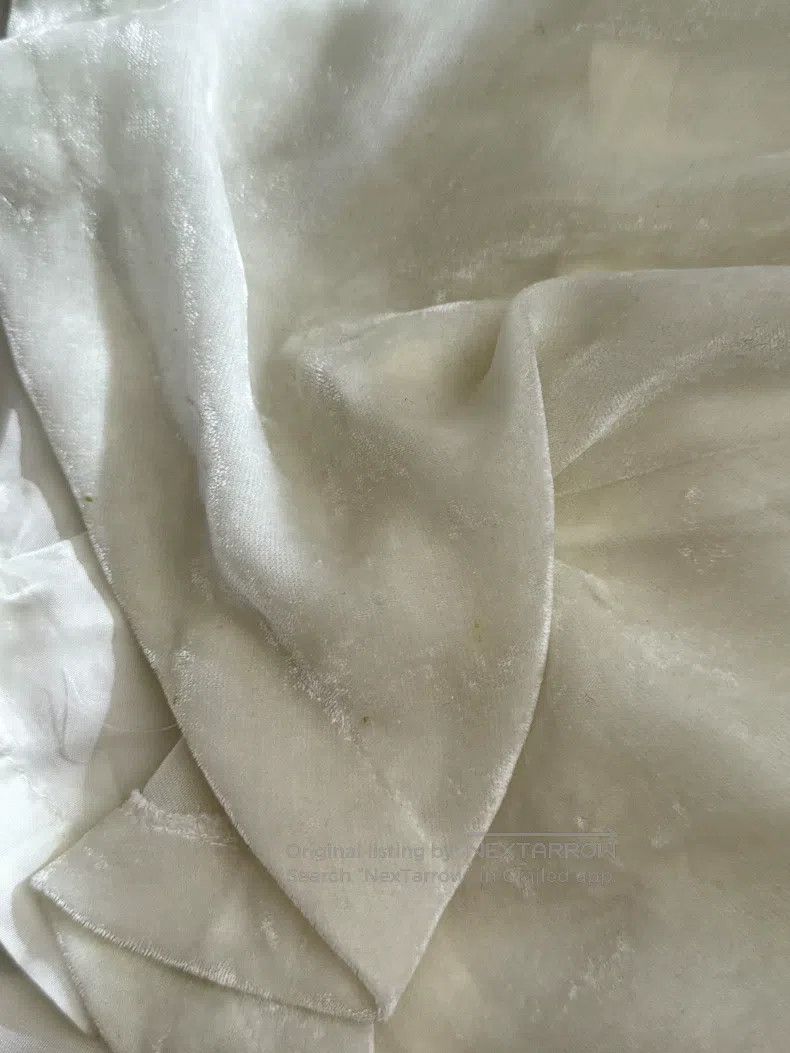 Comme des Garcons Comme Des Garcons size S White velvet skirt Size 23" - 9 Thumbnail