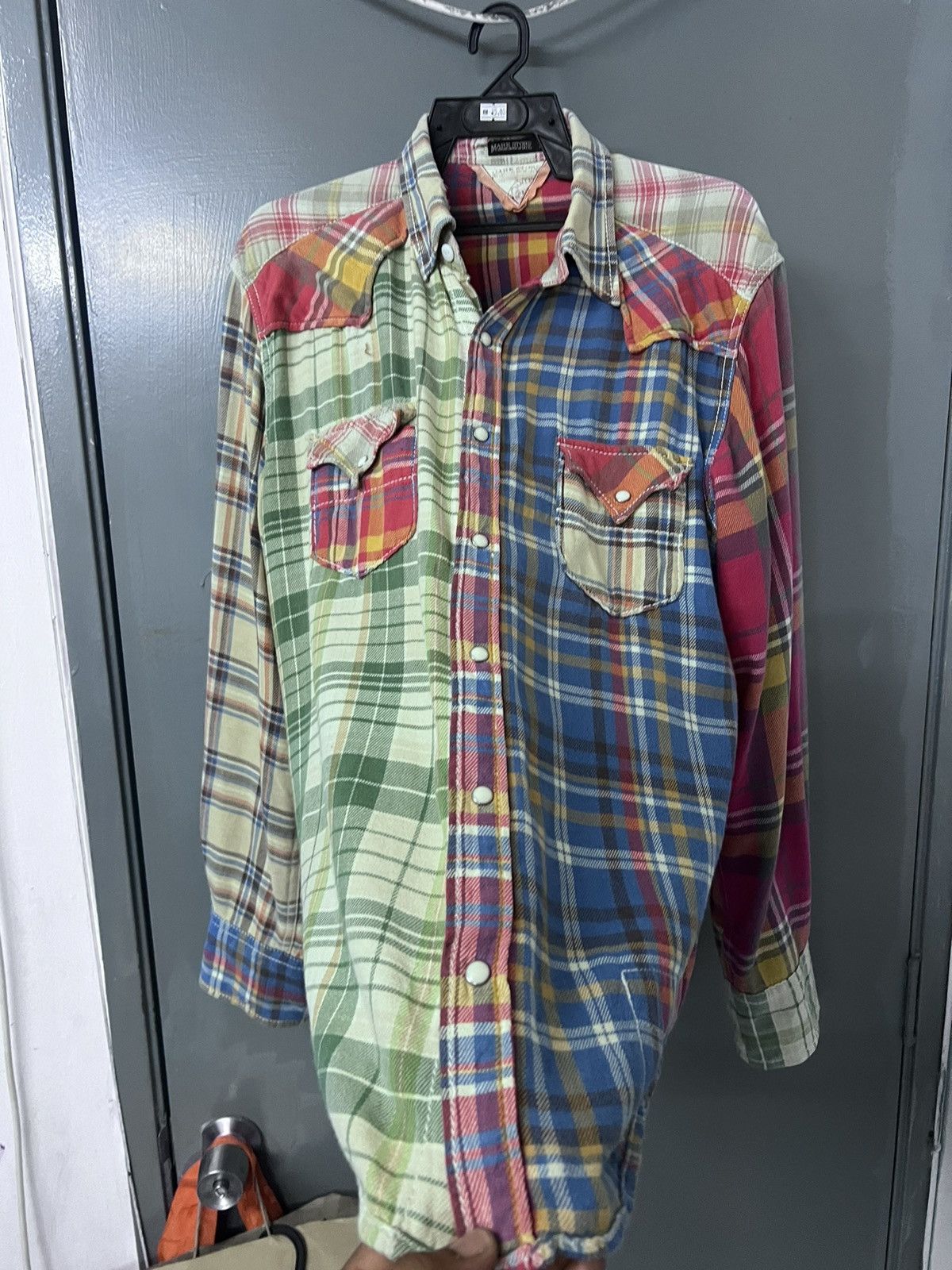 Vintage THRASHED FADED WESTERN FLANNEL MULTICOLOUR Size US XL / EU 56 / 4 - 3 Thumbnail