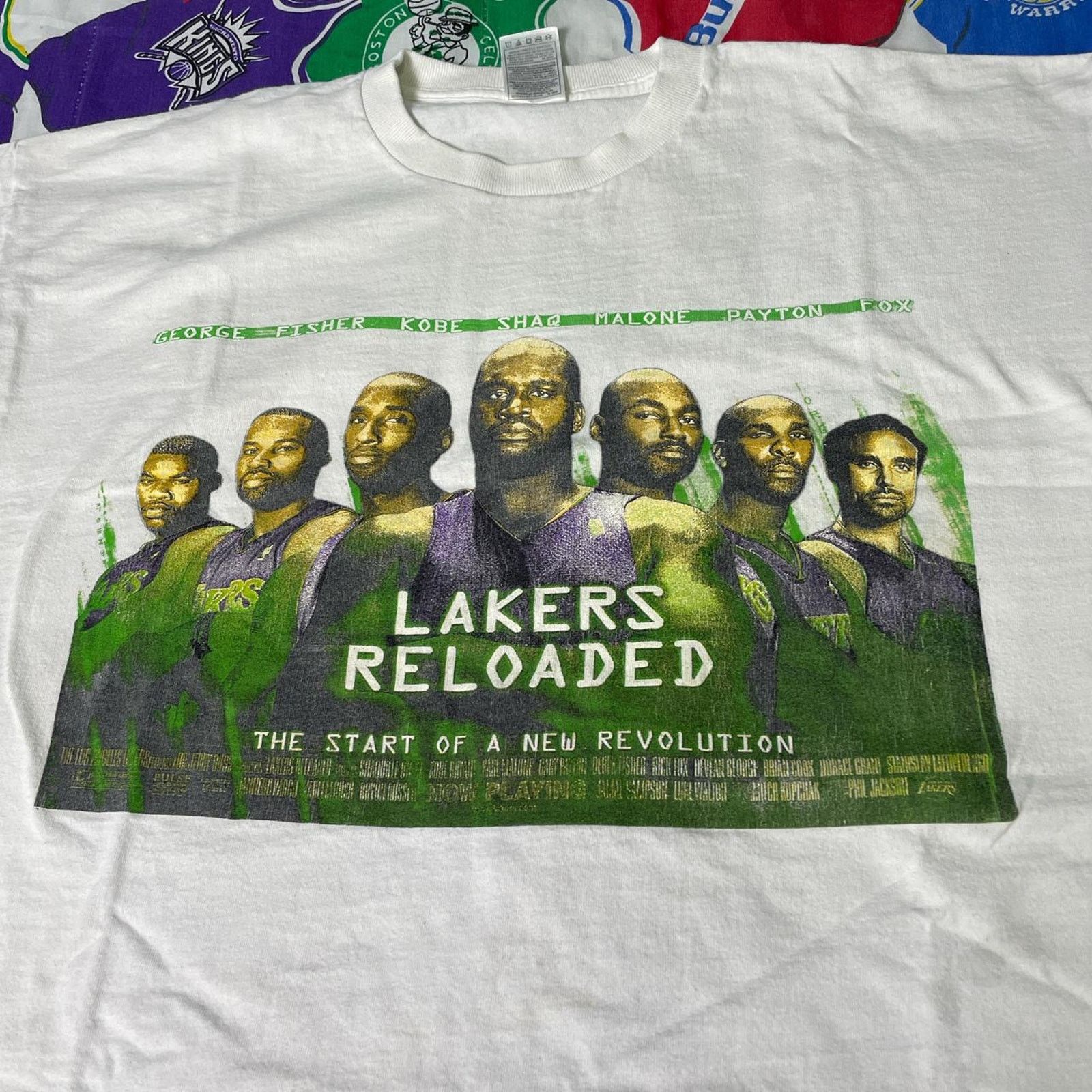 NBA × Vintage Vintage 2004 NBA Los Angeles Lakers Reloaded Kobe Shaq Tee Size US XL / EU 56 / 4 - 4 Thumbnail