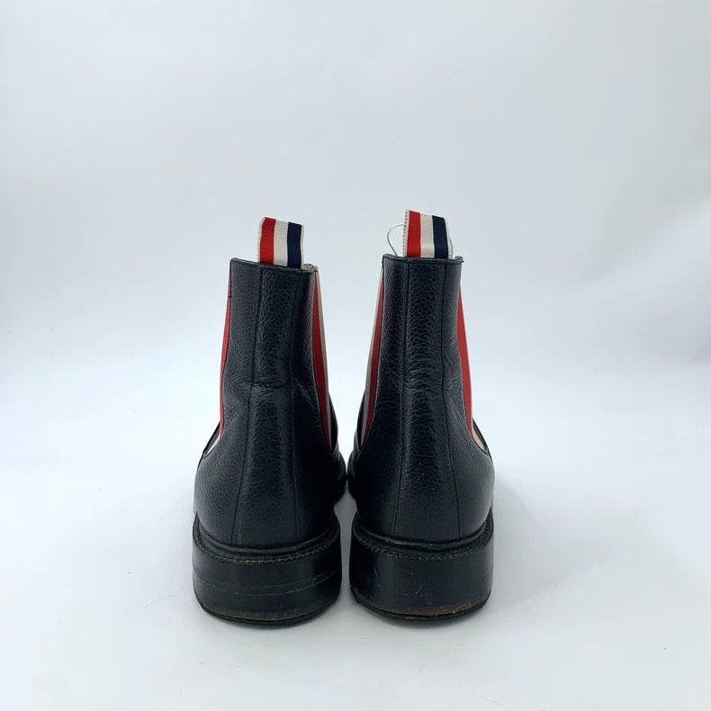 Thom Browne Thom Browne Black striped round head leather boots. Martin Size US 9 / EU 42 - 4 Thumbnail