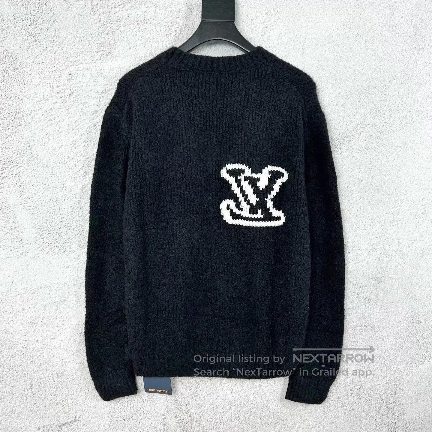 Louis Vuitton Black Knit Sweater with Logo Design - Size S. Size US S / EU 44-46 / 1 - 2 Thumbnail