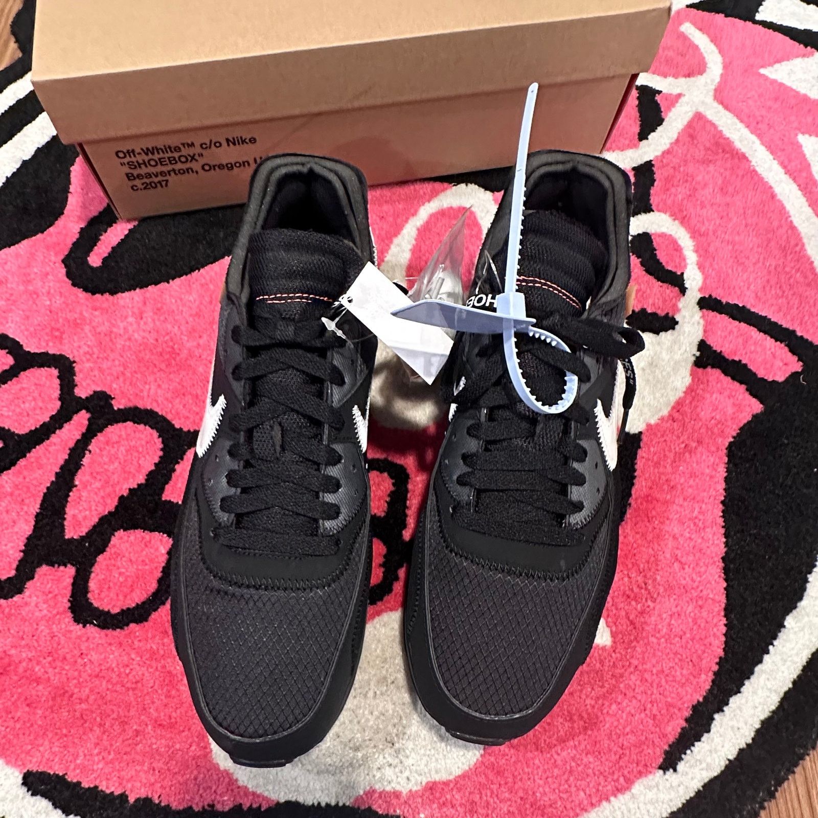 Off-White Nike Air Max 90 Off-White “Black” - Size 10 - Brand New Size US 10 / EU 43 - 3 Thumbnail