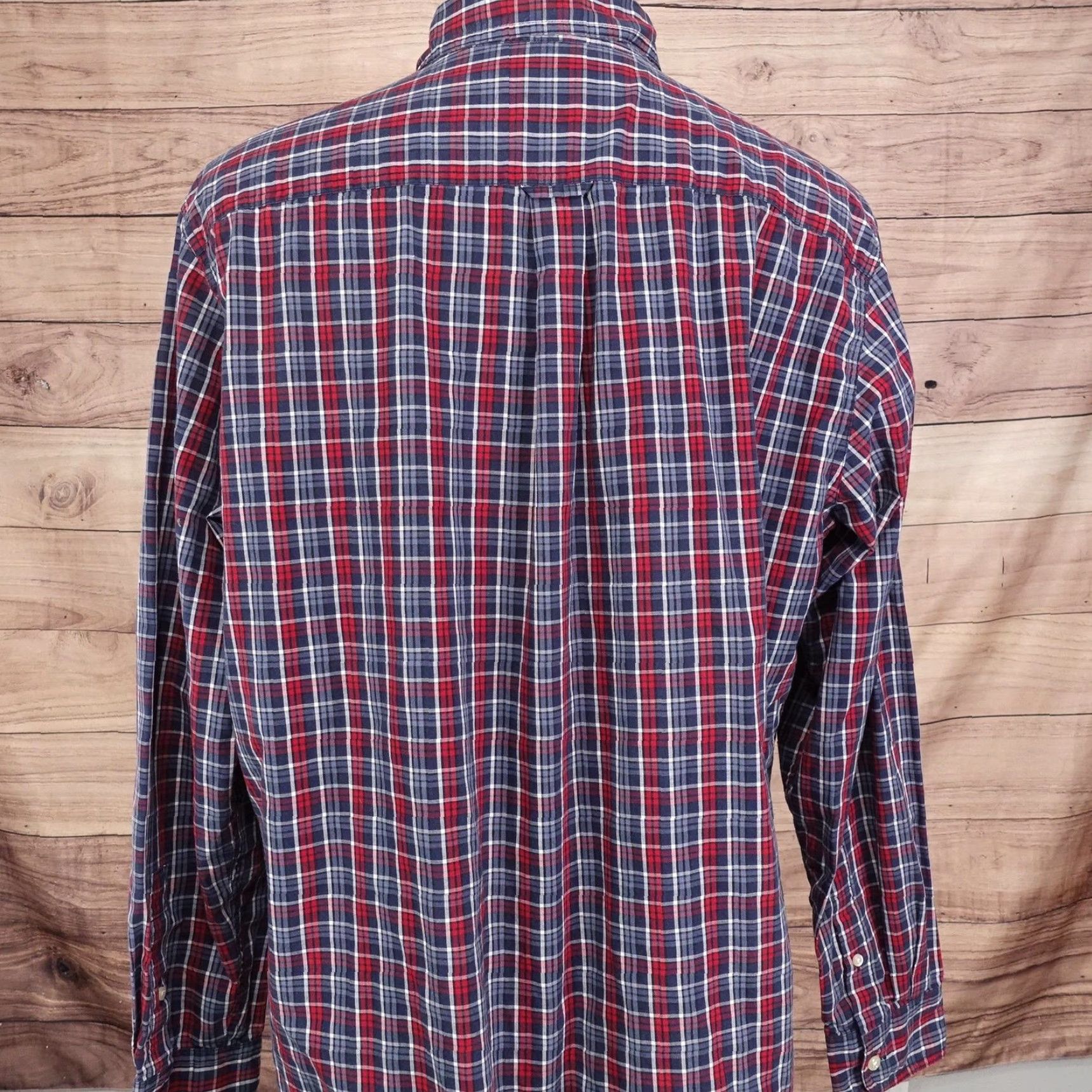 Chaps Chaps Shirt Mens XL Red Blue White Plaid Button Down Easy Care Casual Classic Size US XL / EU 56 / 4 - 4 Thumbnail