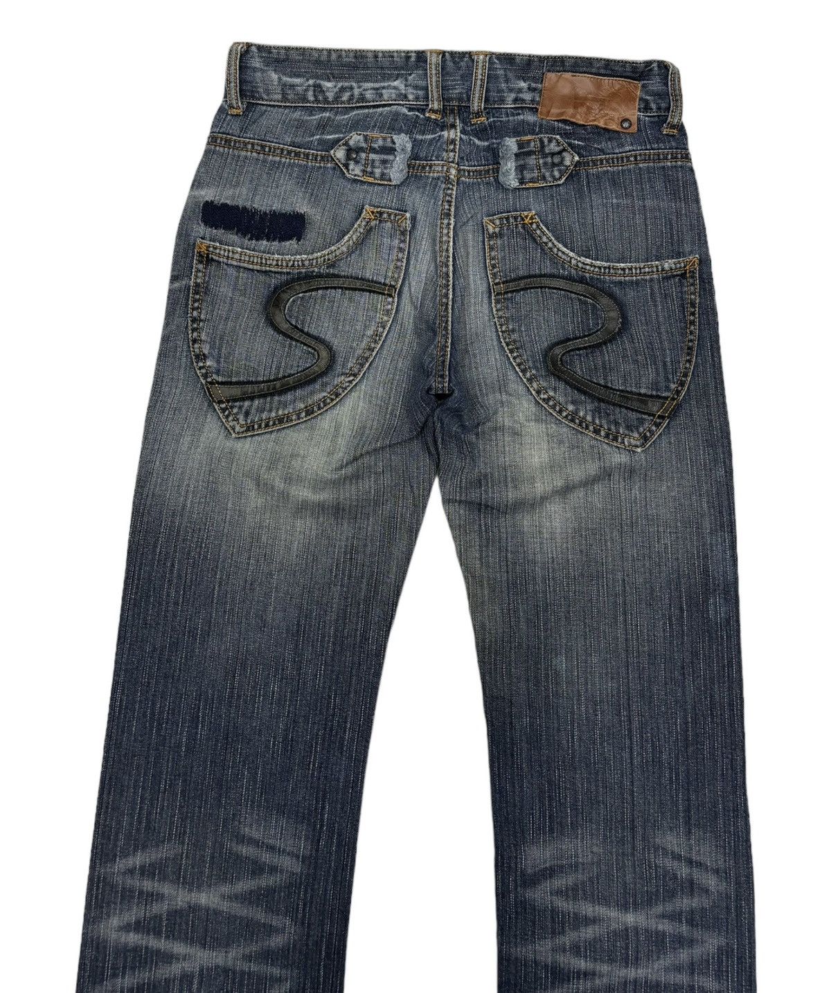 20471120 × Beauty Beast × Japanese Brand 291295=HOMME JAPANESE DISTRESSED DENIM JEANS RARE Size US 28 / EU 44 - 4 Thumbnail