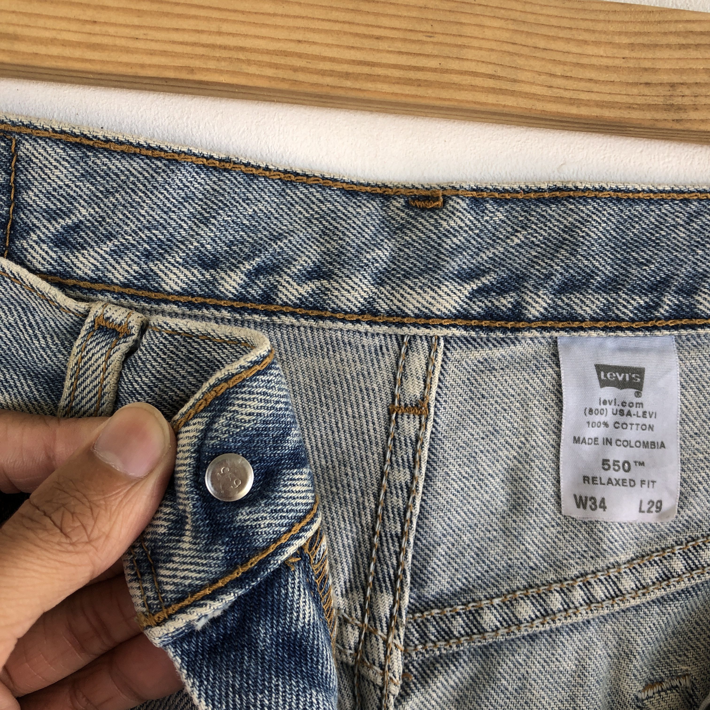 Jean Vintage Levis Mud Wash Jeans Dirty Levi's 550 Faded Denim Size US 32 / EU 48 - 8 Thumbnail