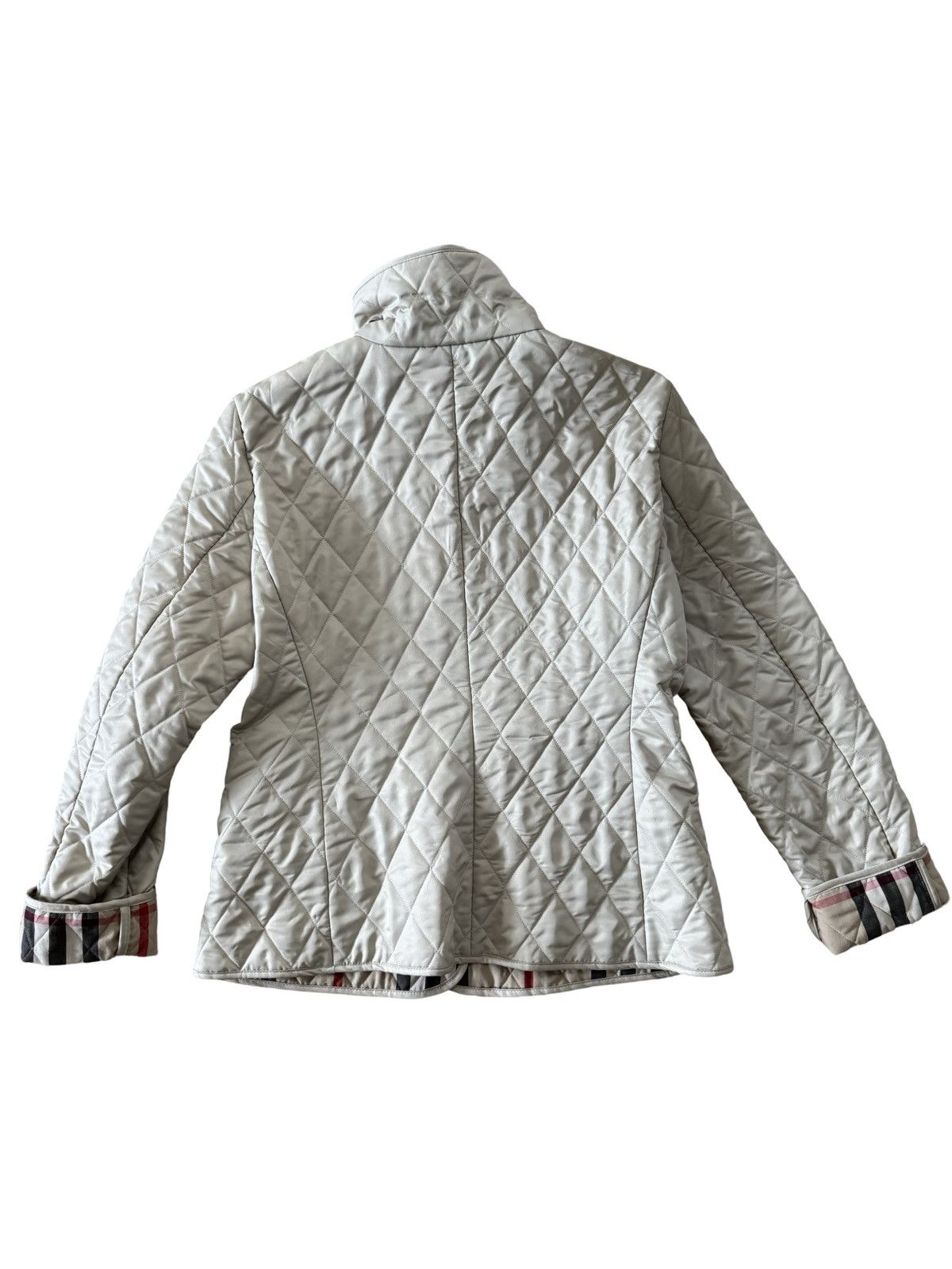 Burberry × Burberry Prorsum Burberry Nova Check Diamond Quilted Beige Barn Button Jacket Size M / US 6-8 / IT 42-44 - 19 Thumbnail